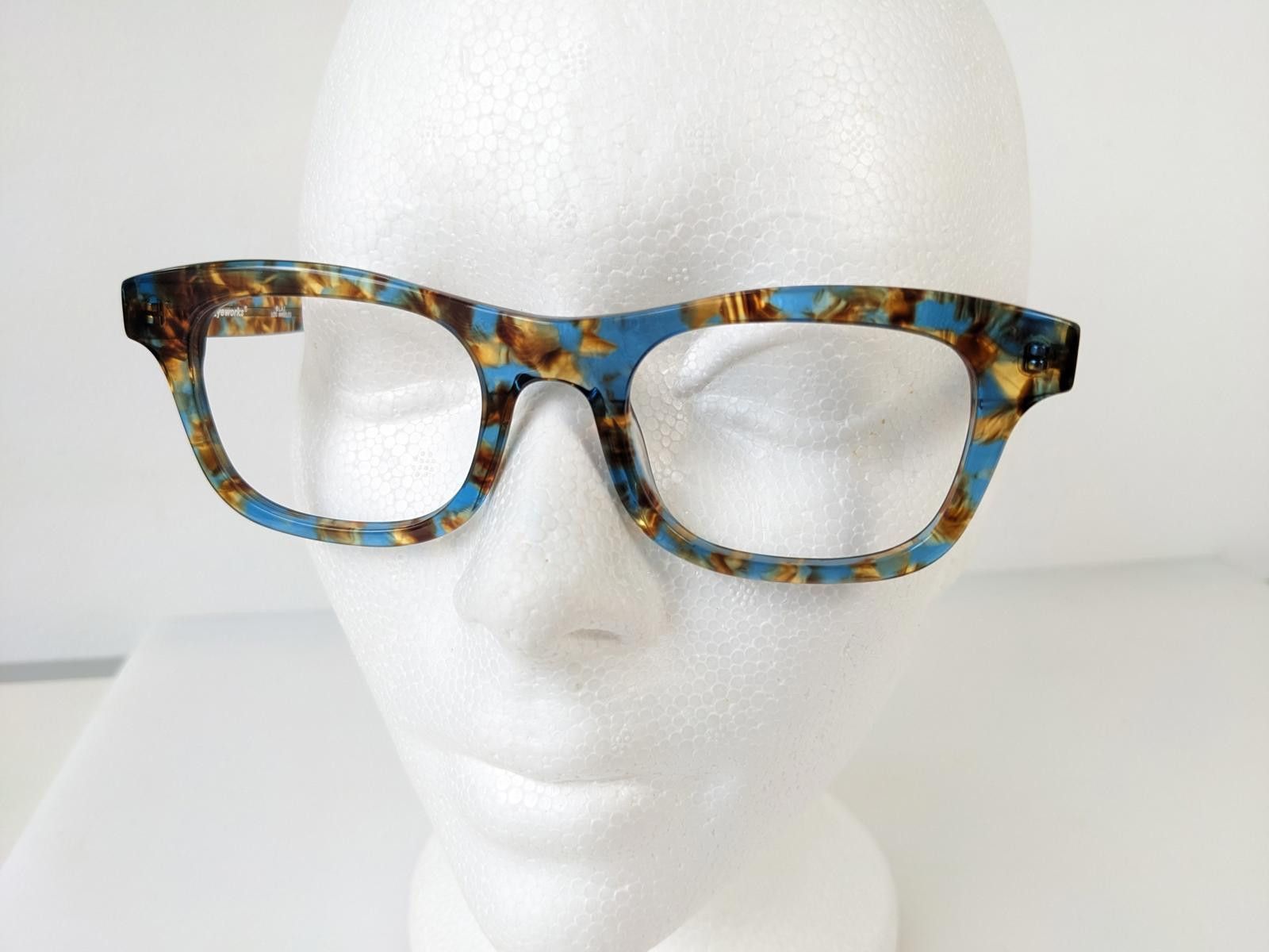 l.a.Eyeworks L.A. Eyeworks Japan Prima 0917 Eyeglasses Blue Tortoise Size ONE SIZE - 5 Thumbnail