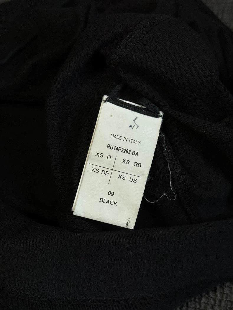 Rick Owens Rick Owens 14fw main line solid black cotton T-shoulder lon Size US XS / EU 42 / 0 - 6 Thumbnail