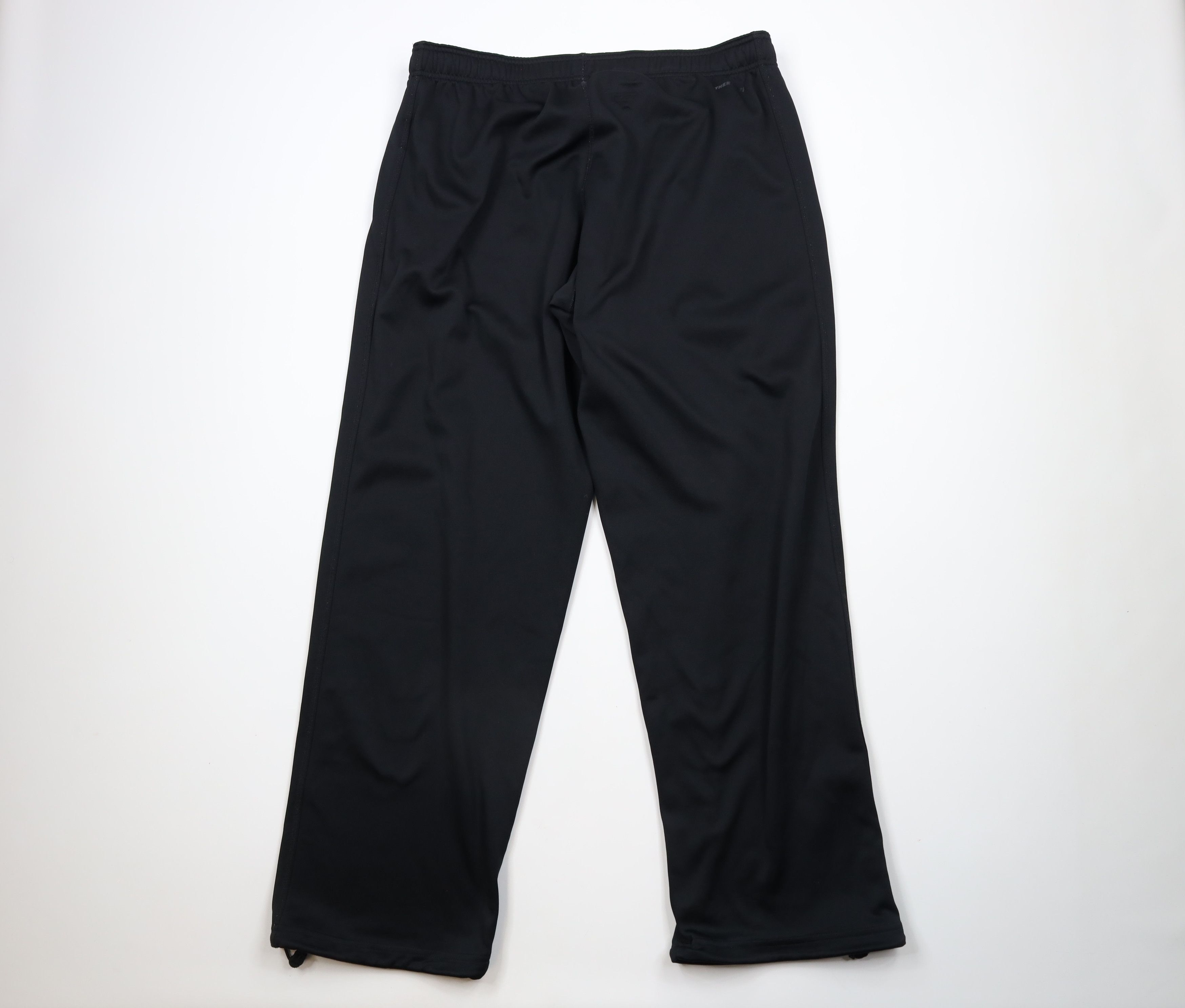 Nike × Vintage Vintage Nike Mini Swoosh Wide Leg Sweatpants Pants Black Size US 38 / EU 54 - 8 Thumbnail