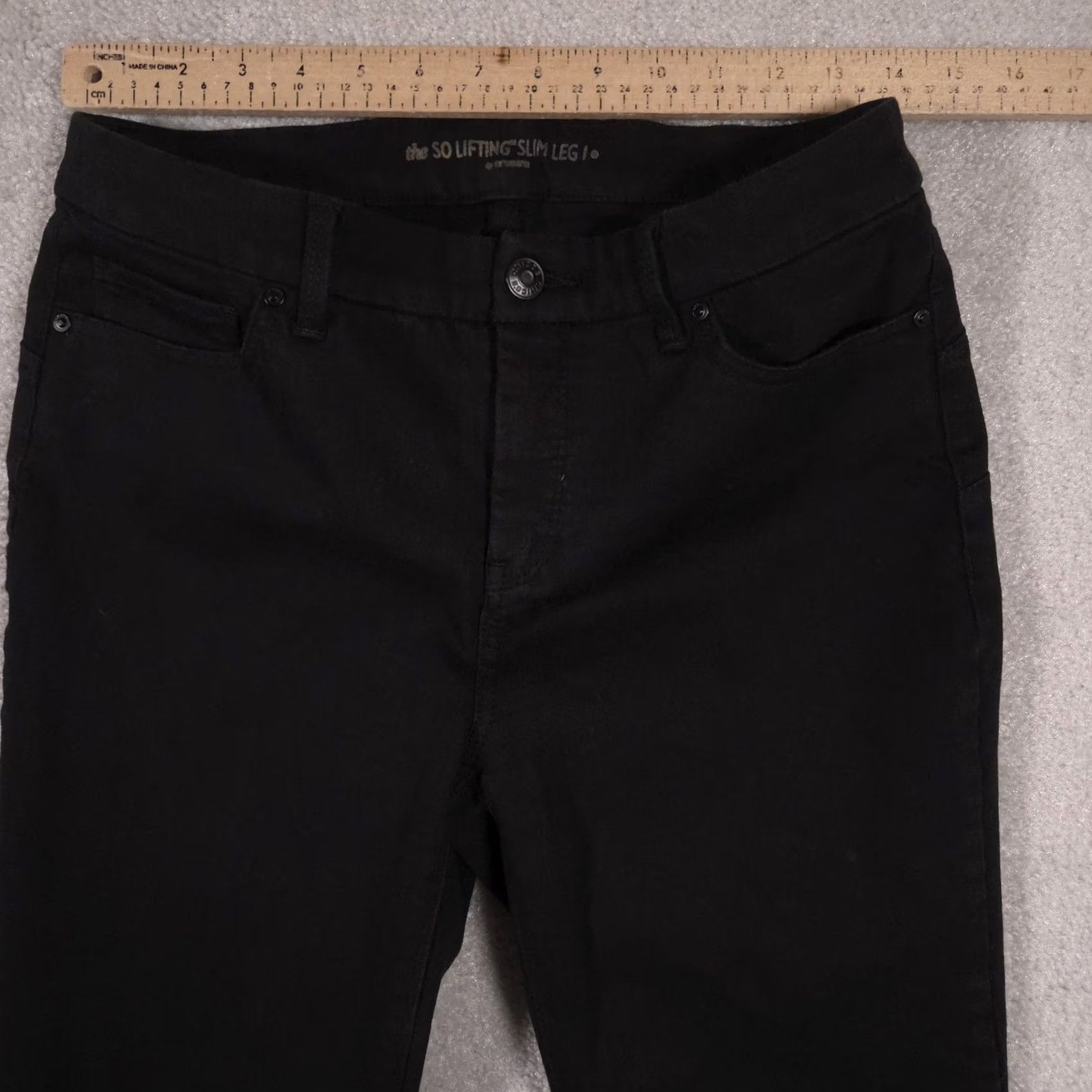 Vintage Chico's So Lifting Slim Jeans Womens 0 Short Black Dark Wash Mid Rise Stretch Jeans Size 25" / US 0 / IT 36 - 6 Thumbnail