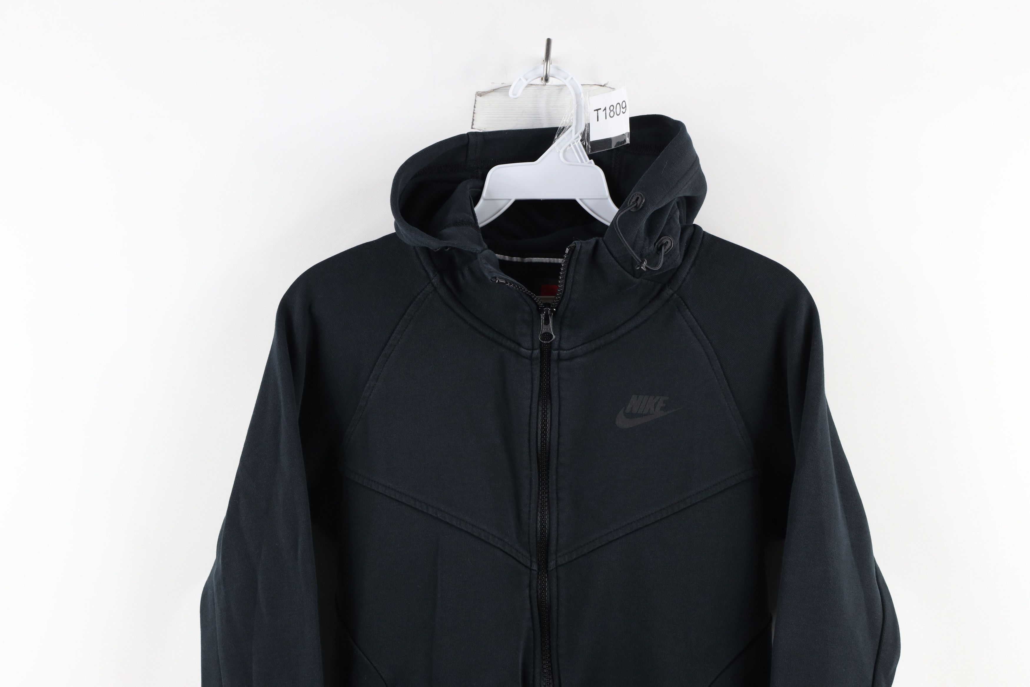 Nike × Vintage Nike Tech Fleece Spell Out Full Zip Hoodie Sweatshirt Black Size S / US 4 / IT 40 - 2 Thumbnail
