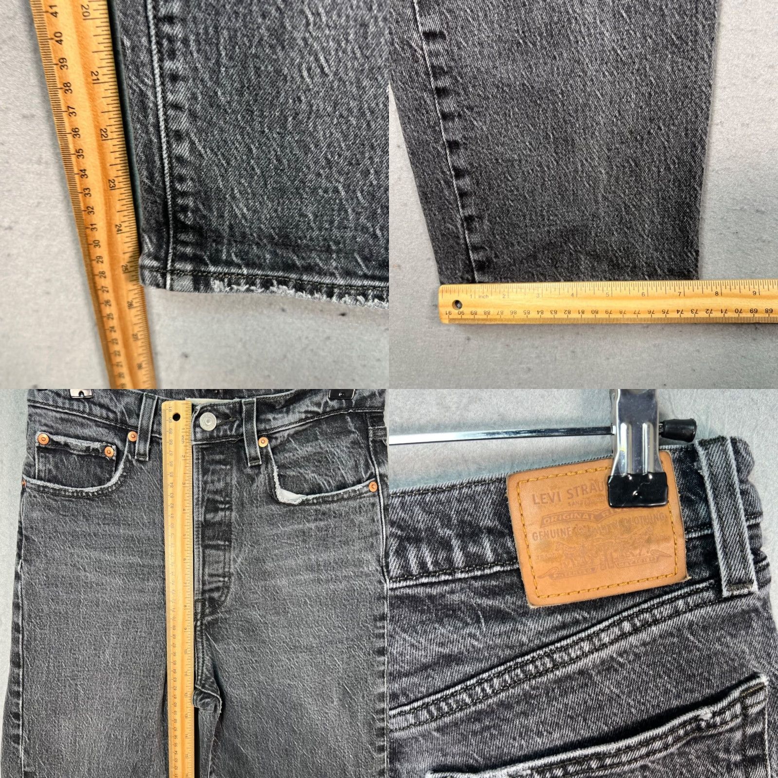 Levi's Levis Womens Jeans 27 Straight High Rise Black Wash Denim 5-Pocket Regular Vintage: No Size 27" / US 4 / IT 40 - 8 Thumbnail
