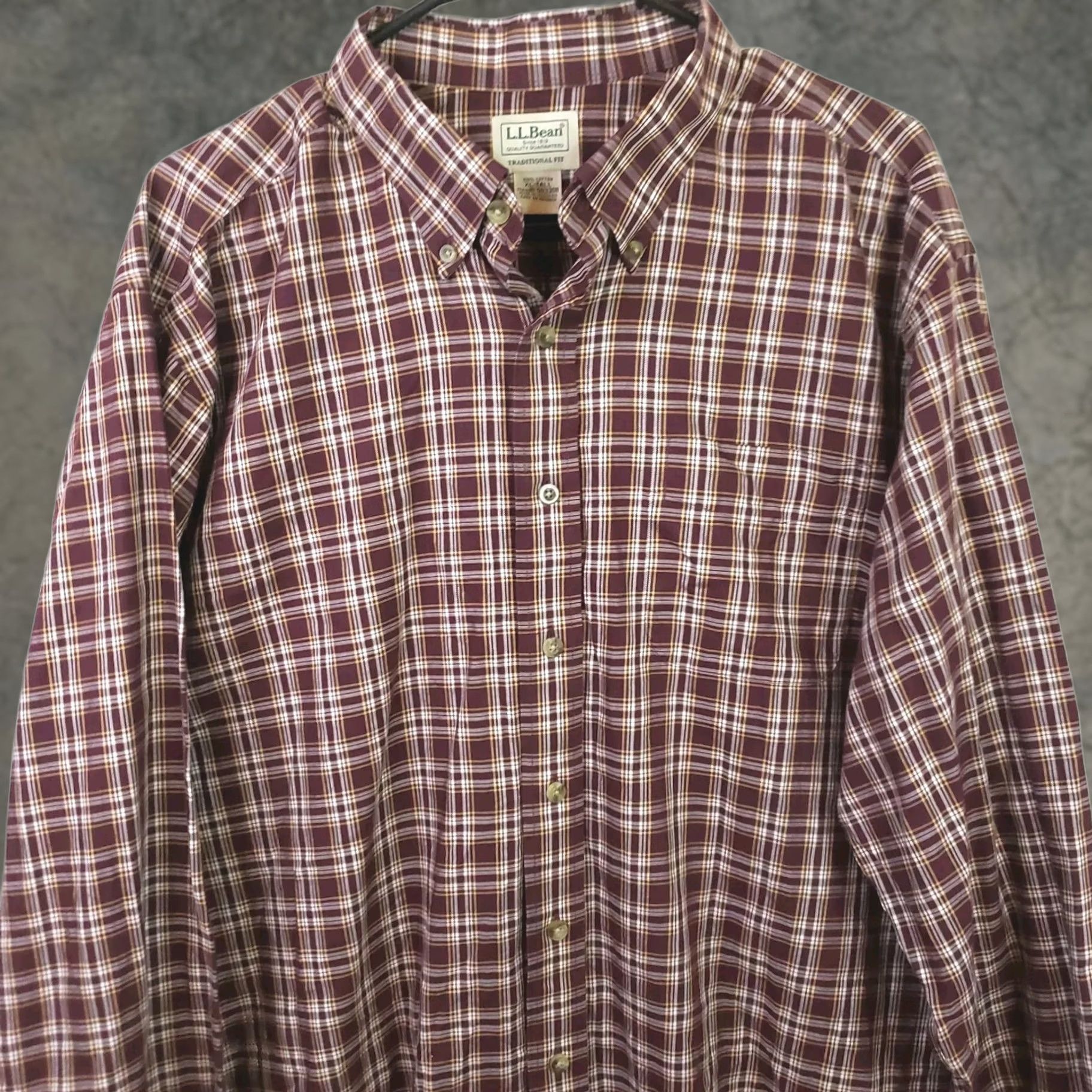 Vintage VINTAGE L.L. Bean Plaid Button-Up Shirt Men XL Tall Traditional Fit XLT Size US XL / EU 56 / 4 - 1 Thumbnail