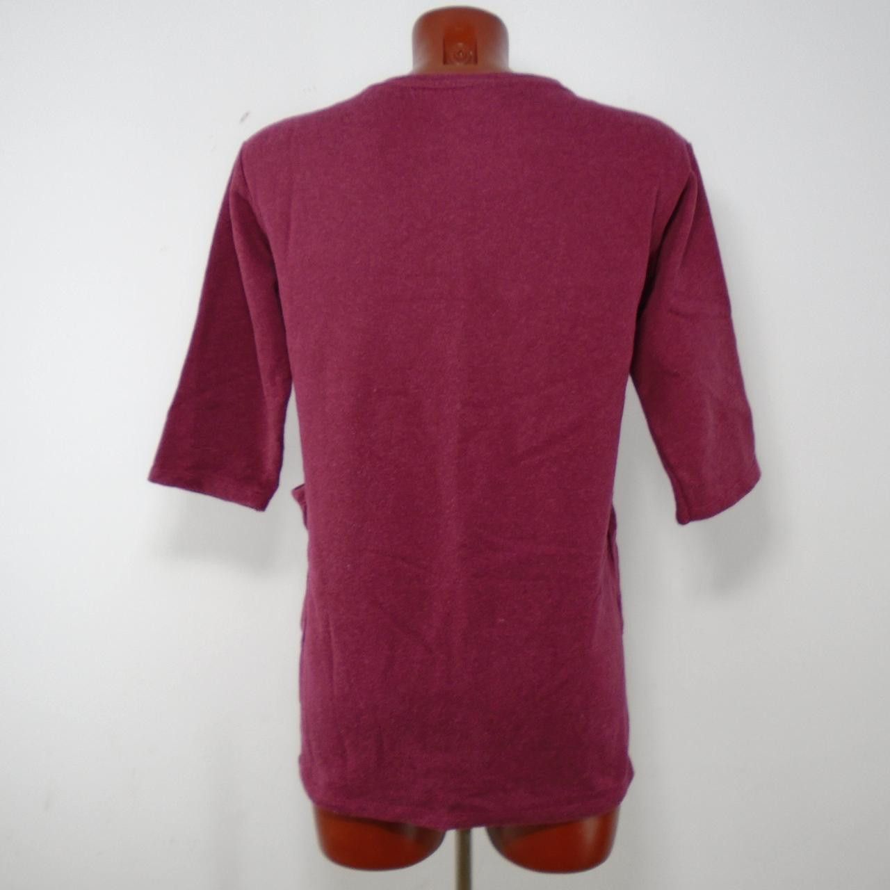 Zara Women's T-Shirt Zara. Bordeaux. XS. Used. Satisfactory Size XS / US 0-2 / IT 36-38 - 7 Thumbnail