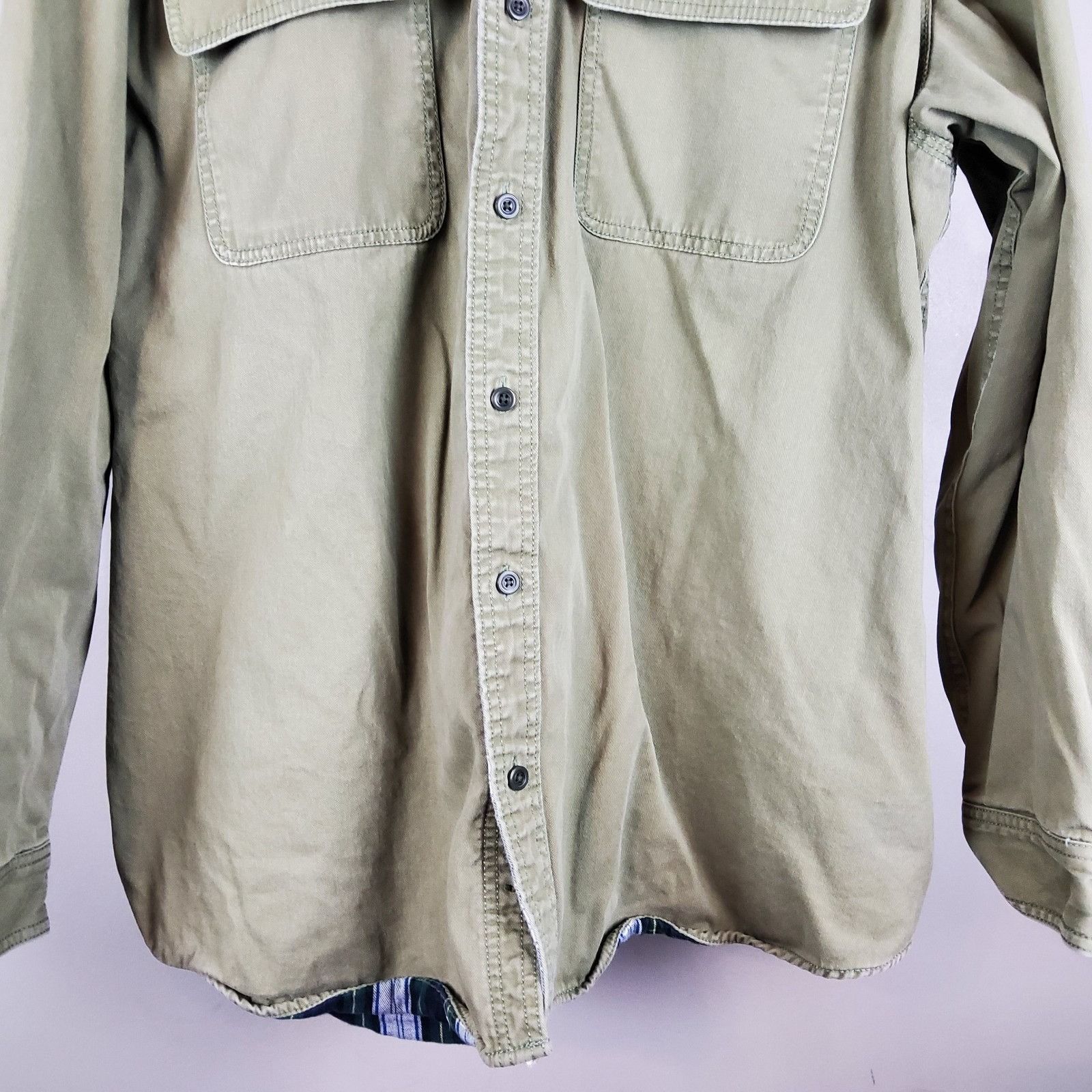 L.L. Bean L.L. Bean Shacket 2XL Green Flannel Lined Shirt Size US XXL / EU 58 / 5 - 7 Thumbnail