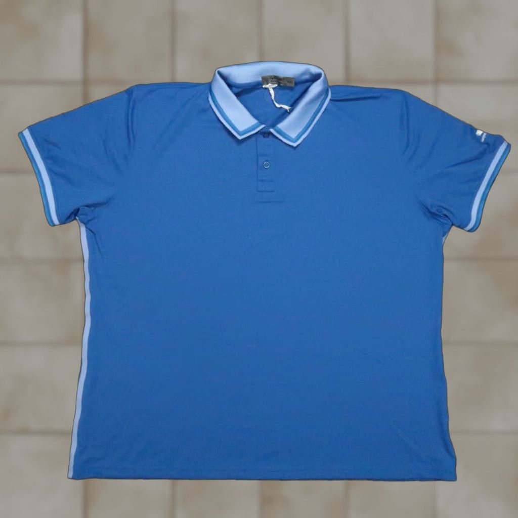 G/FORE G/Fore Shirt Men XXL Blue Performance Golf Polo Short Sleeve Ringer Canyon Creek Shirt Polo Size US XXL / EU 58 / 5 - 1 Thumbnail
