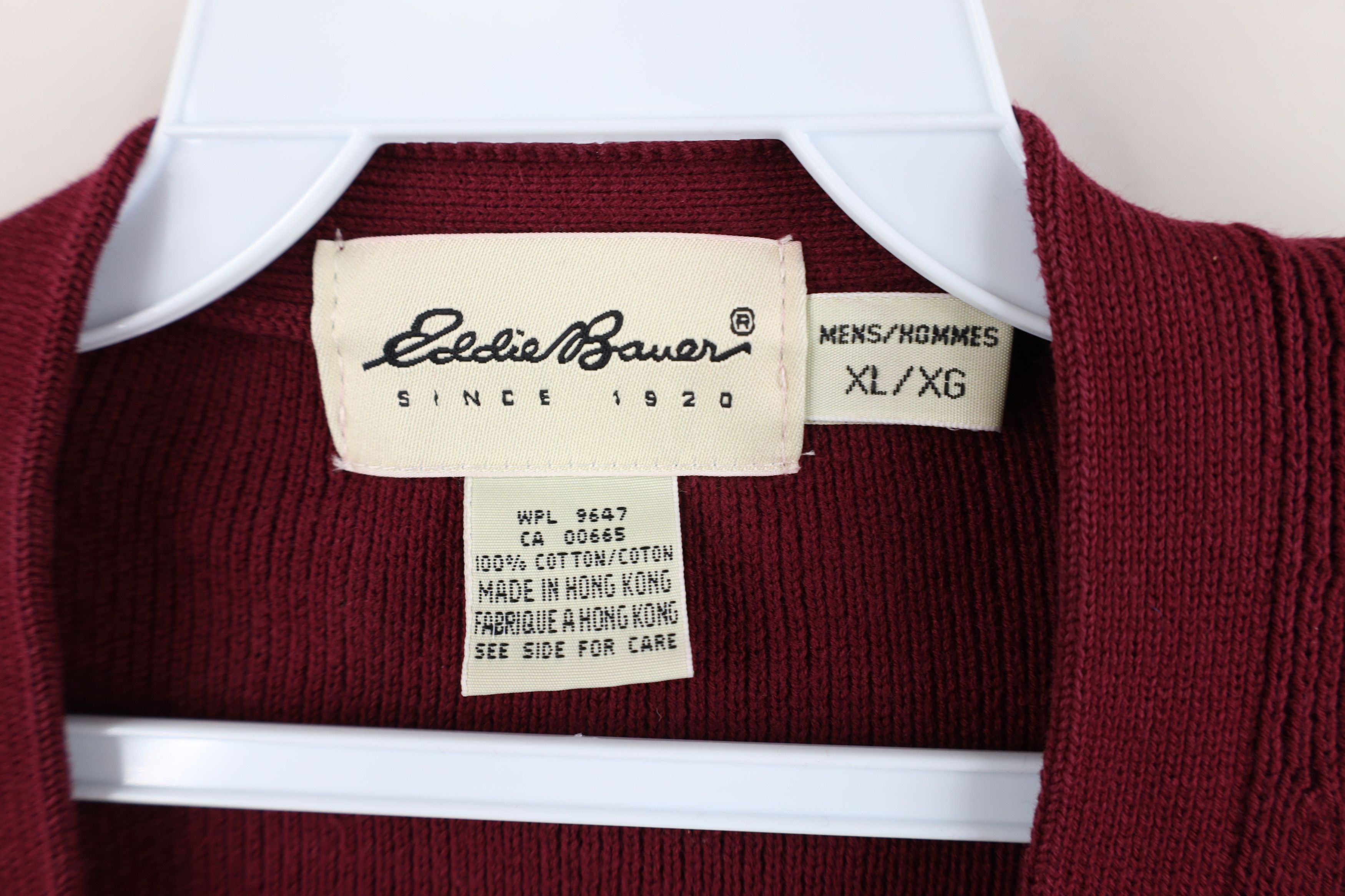 Eddie Bauer Vintage 90s Eddie Bauer Ribbed Knit Cardigan Sweater Vest Size US XL / EU 56 / 4 - 4 Thumbnail
