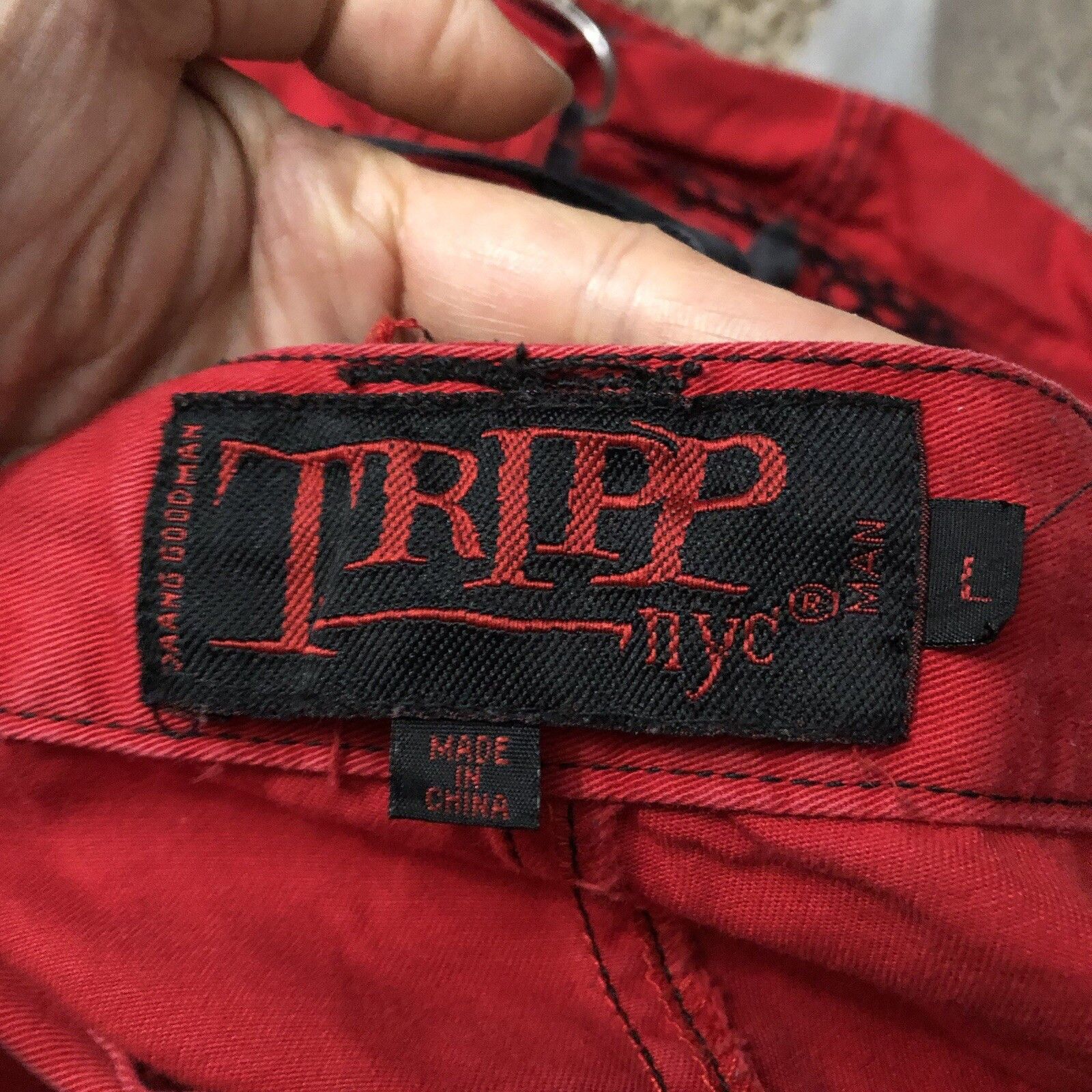 Tripp NYC Tripp NYC Y2K Baggy Bondage Red Pants L Convertible Grunge Size US 36 / EU 52 - 13 Thumbnail