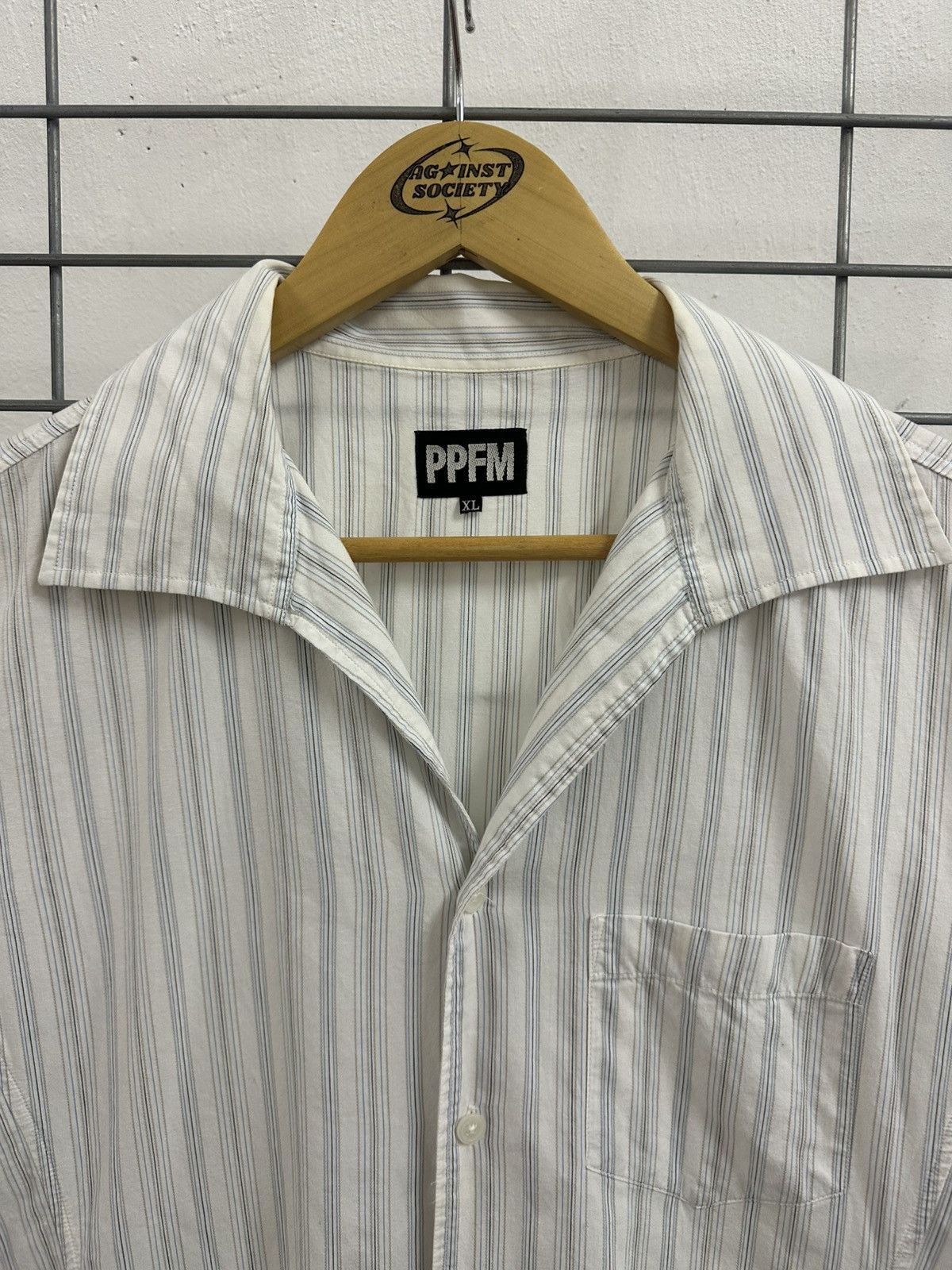 Japanese Brand Rare Beautiful PPFM Striped Camp Open Collar Shirt Y2K Style Size XL / US 12-14 / IT 48-50 - 4 Thumbnail