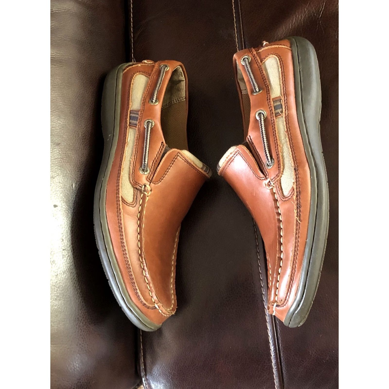 Sebago Men's Sebago Southport Slip On Loafers SIZE 8 M Leather Brown Casual Workwear Size US 8 / EU 41 - 3 Thumbnail