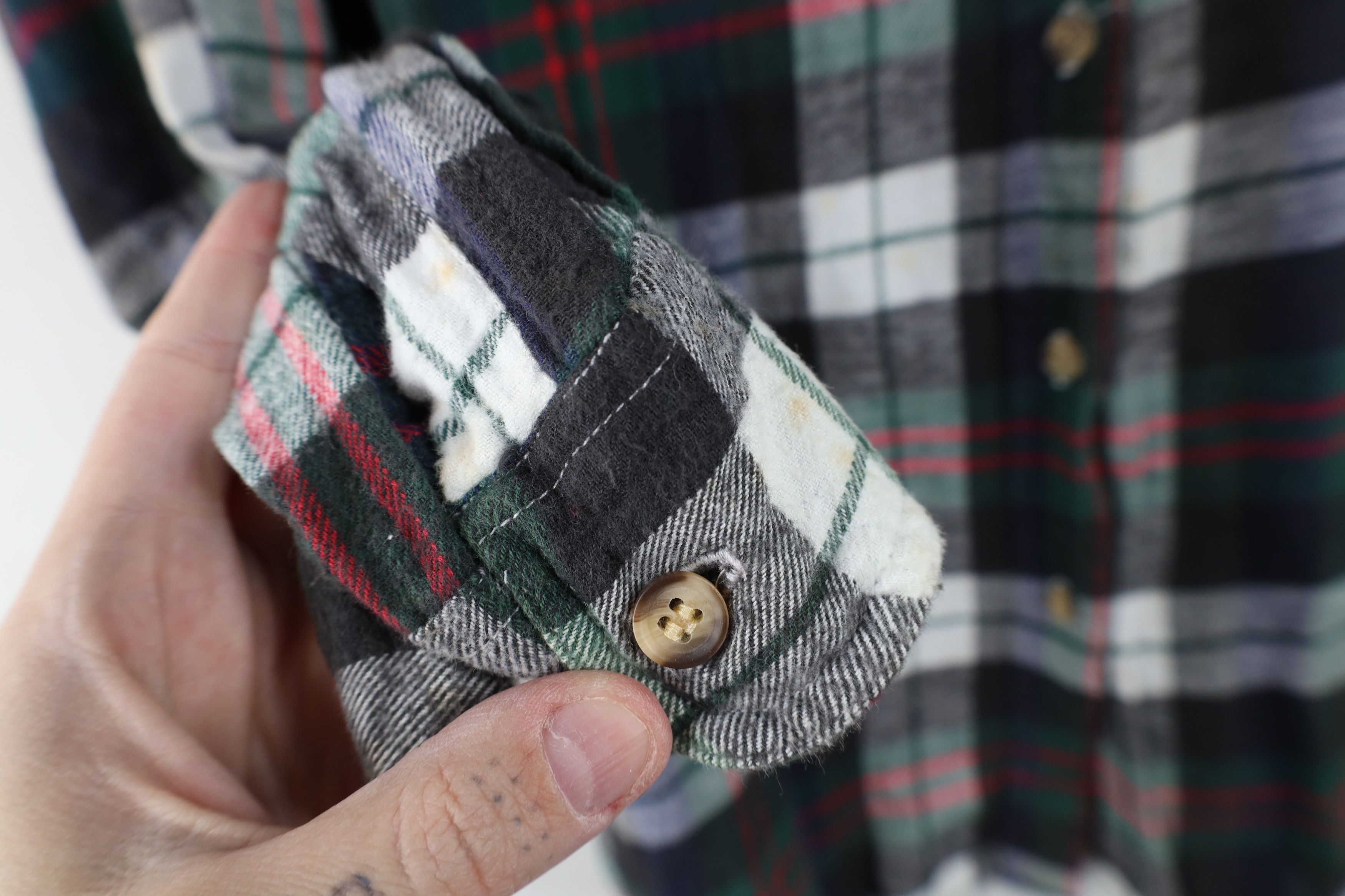 Vintage Vintage 90s Streetwear Flannel Collared Button Shirt Size L / US 10 / IT 46 - 10 Thumbnail