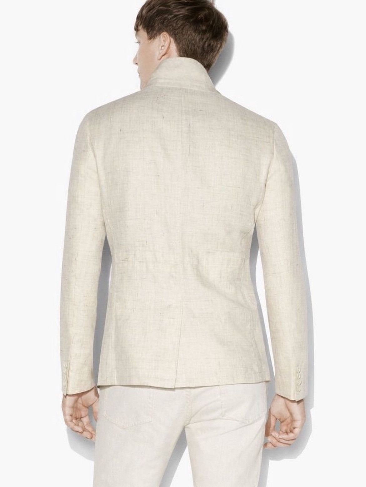 John Varvatos Linen Blend Button Front Jacket. Size 52 Size US L / EU 52-54 / 3 - 3 Thumbnail