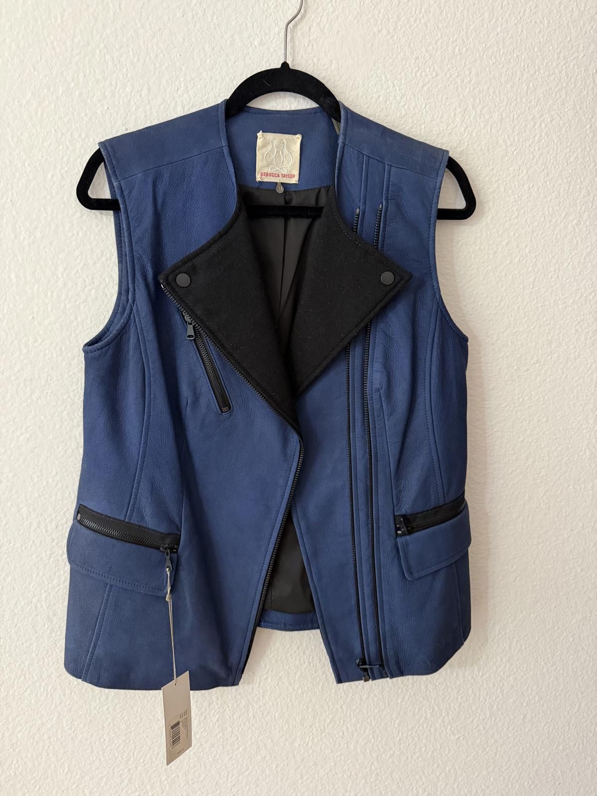 Other *NWT Rebecca Taylor leather moto vest-medium Size M / US 6-8 / IT 42-44 - 1 Thumbnail