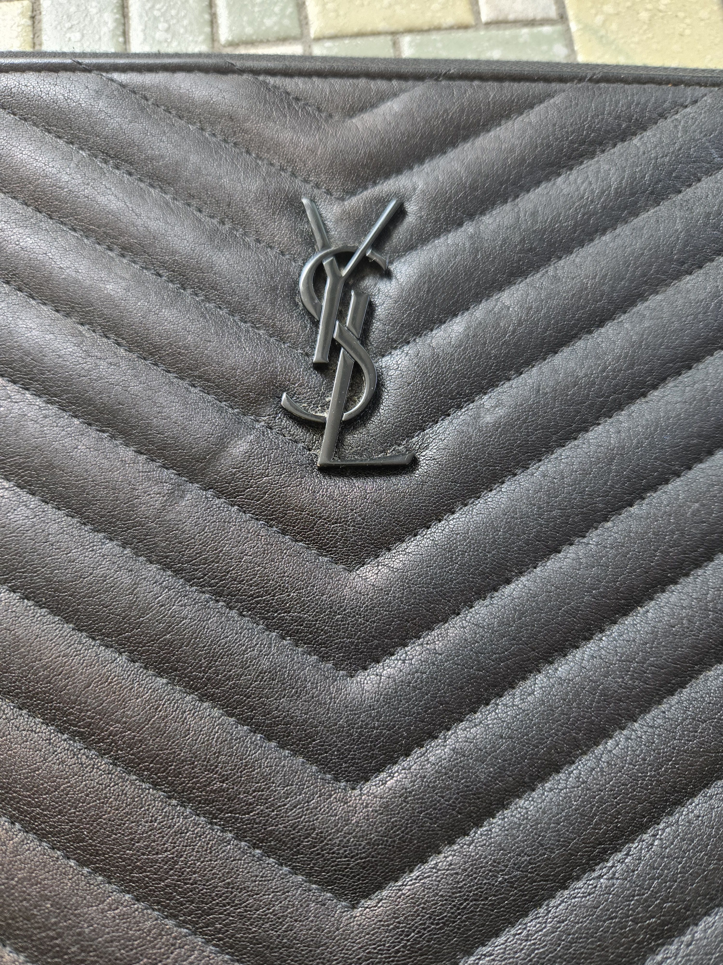 Saint Laurent Paris Saint Laurent Quilted Portfolio Clutch Large Size ONE SIZE - 2 Thumbnail