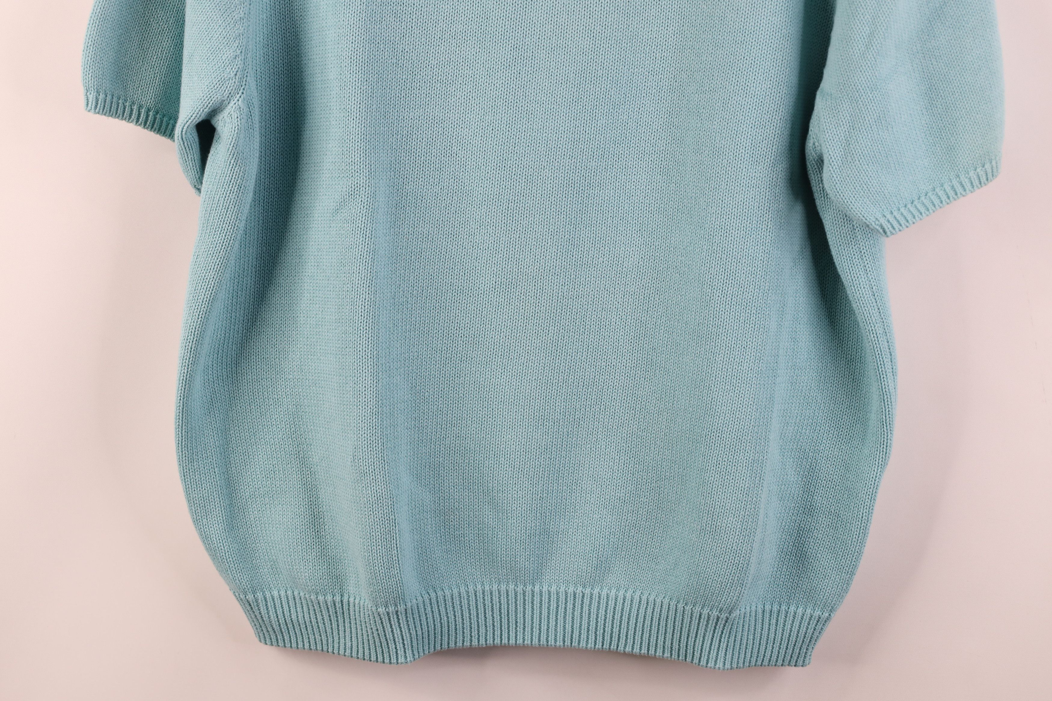 Lands' End Vintage 90s Lands End Knit Short Sleeve Collared Sweater USA Size XL / US 12-14 / IT 48-50 - 3 Thumbnail