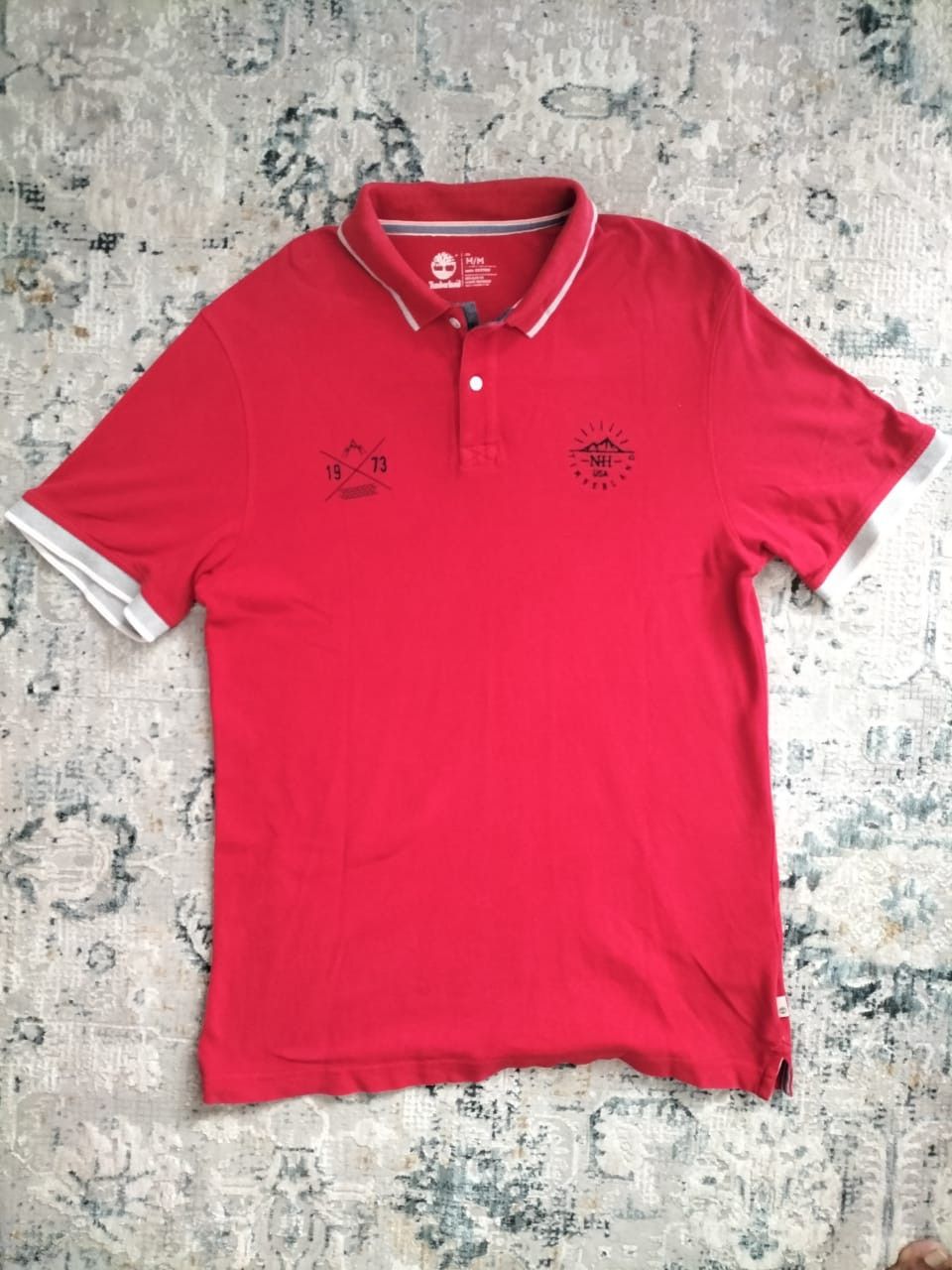 Timberland Timberland NH USA 1973 Red Polo Shirt : M Size US L / EU 52-54 / 3 - 1 Thumbnail
