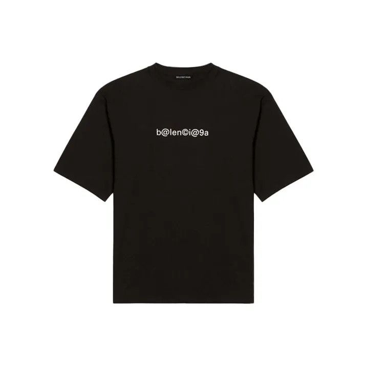 Balenciaga Black Casual Logo Short Sleeve T-Shirt