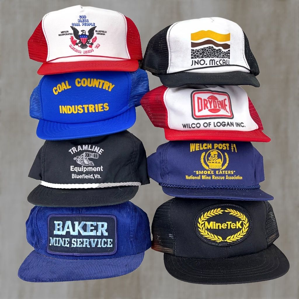 Coal VINTAGE USA Coal Mining Trucker Hat Lot Snapback Cap 80s 90s Rope Patch Logos S5 Adult Mens Size ONE SIZE - 1 Thumbnail