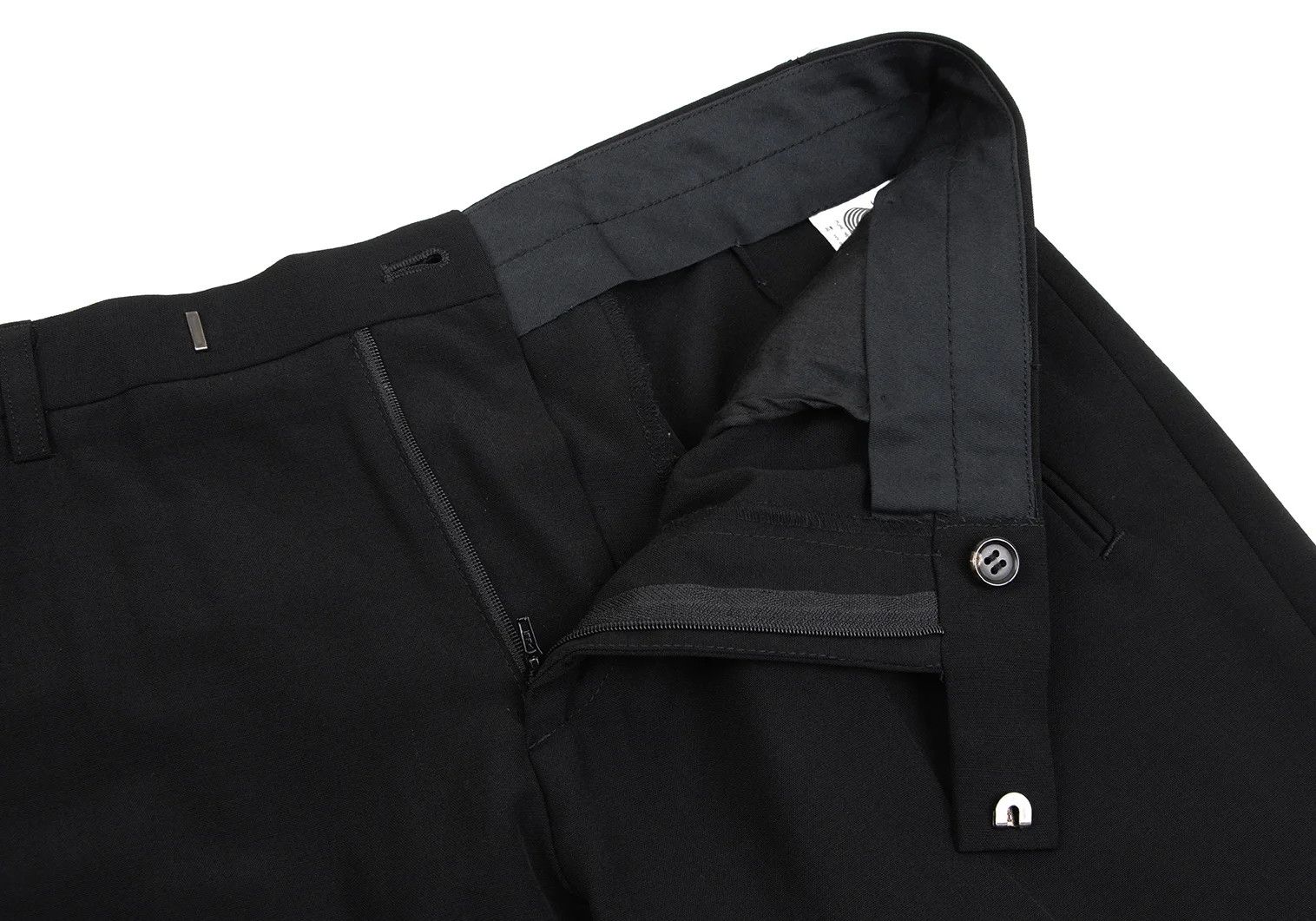Jean Paul Gaultier Wool Center Press Straight Pants in Black Size 50 Size US 34 / EU 50 - 4 Thumbnail