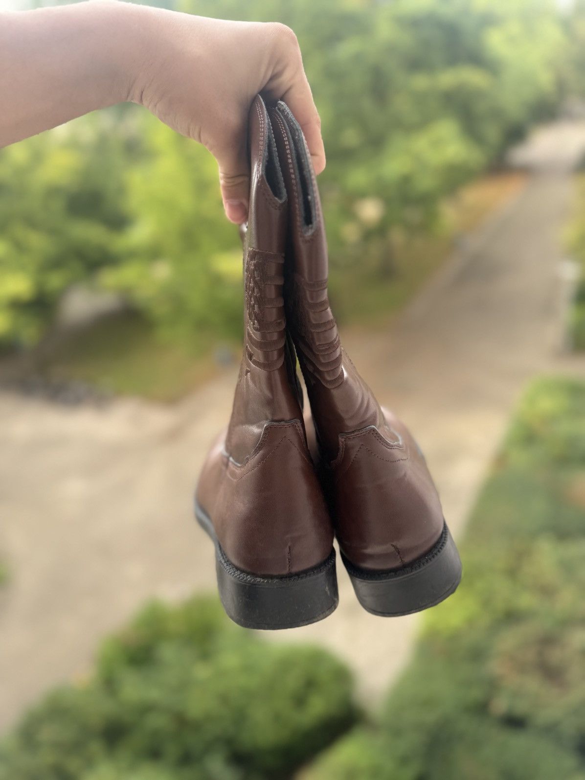 Other Leather Brown Cowboy Boots Avantgarde Streetwear Size US 13 / EU 46 - 3 Thumbnail