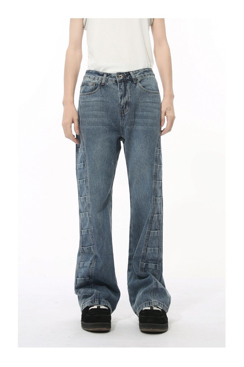 Japanese Brand × Jean Japanese style pleated personalized design flared jeans Size US 32 / EU 48 - 1 Thumbnail