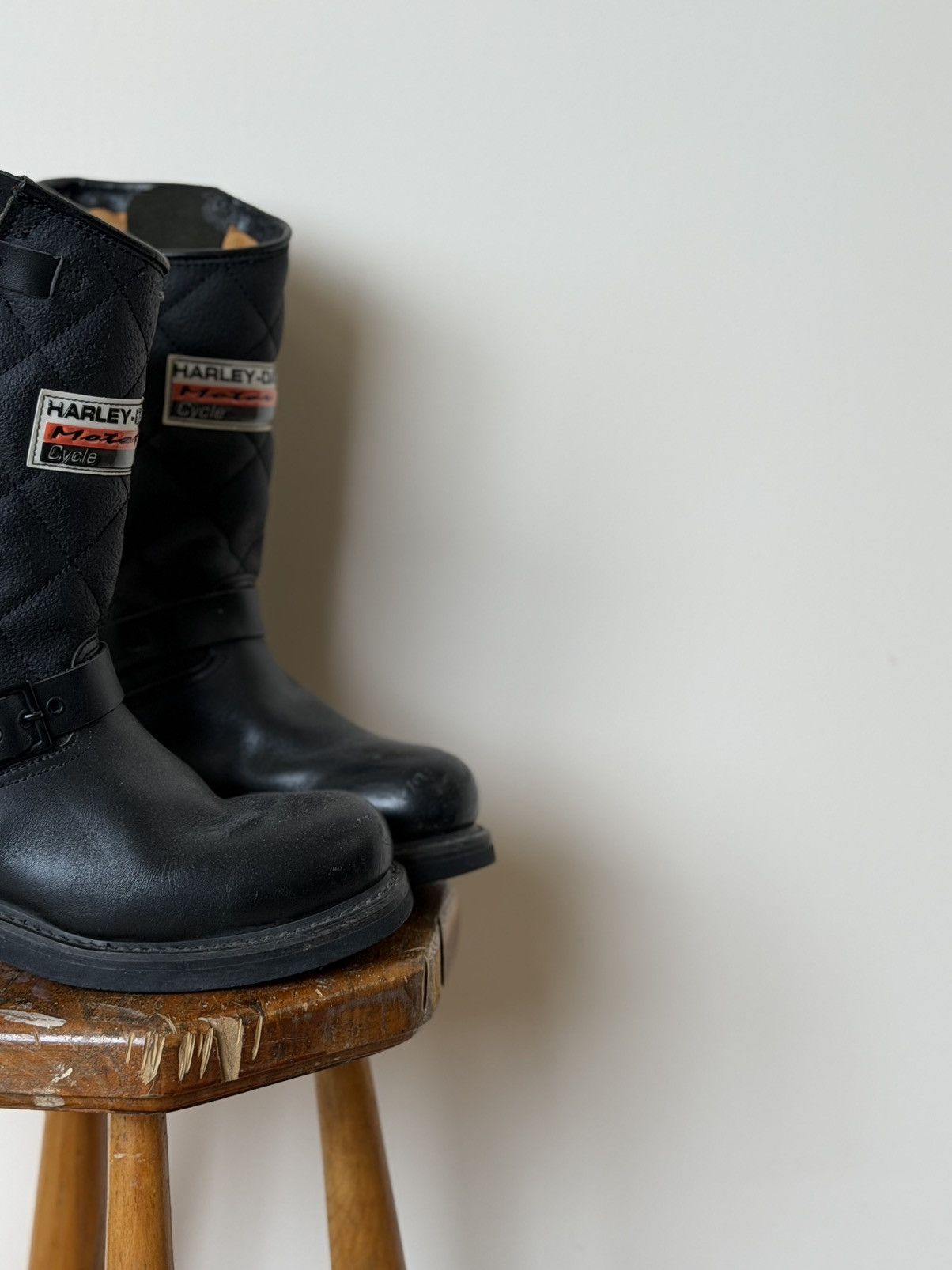 Harley Davidson VTG Harley-Davidson Leather Y2K Biker Ankle Vestern Boots Size US 6 / EU 39 - 4 Thumbnail