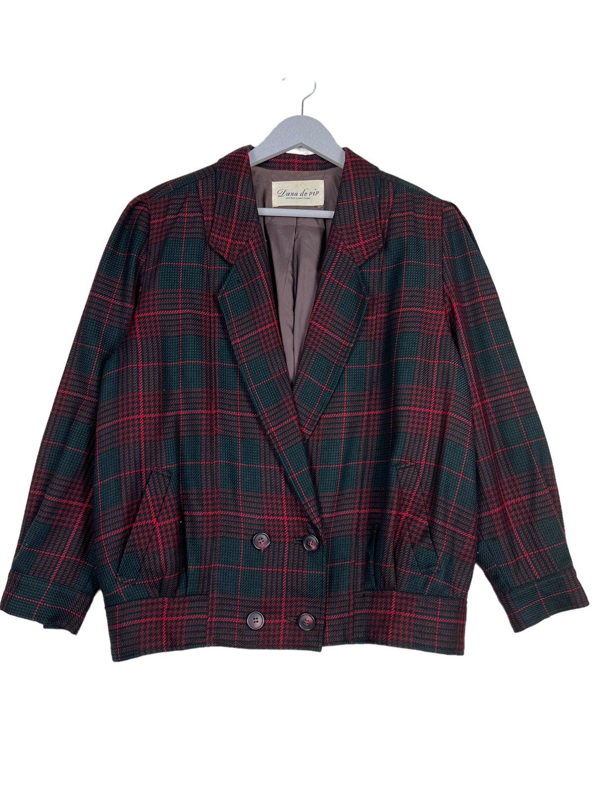 Issey Miyake 🔥 DANA DO PIP PLAID CHECK WOOL COLAR LESS BOMBER JACKET Size US M / EU 48-50 / 2 - 17 Thumbnail