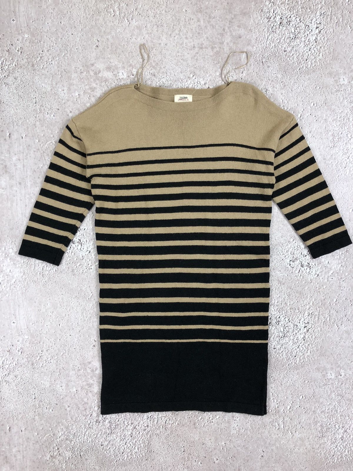 image of Jean Paul Gaultier Women’S Sweater in Beige/Black, Women's (Size Medium)
