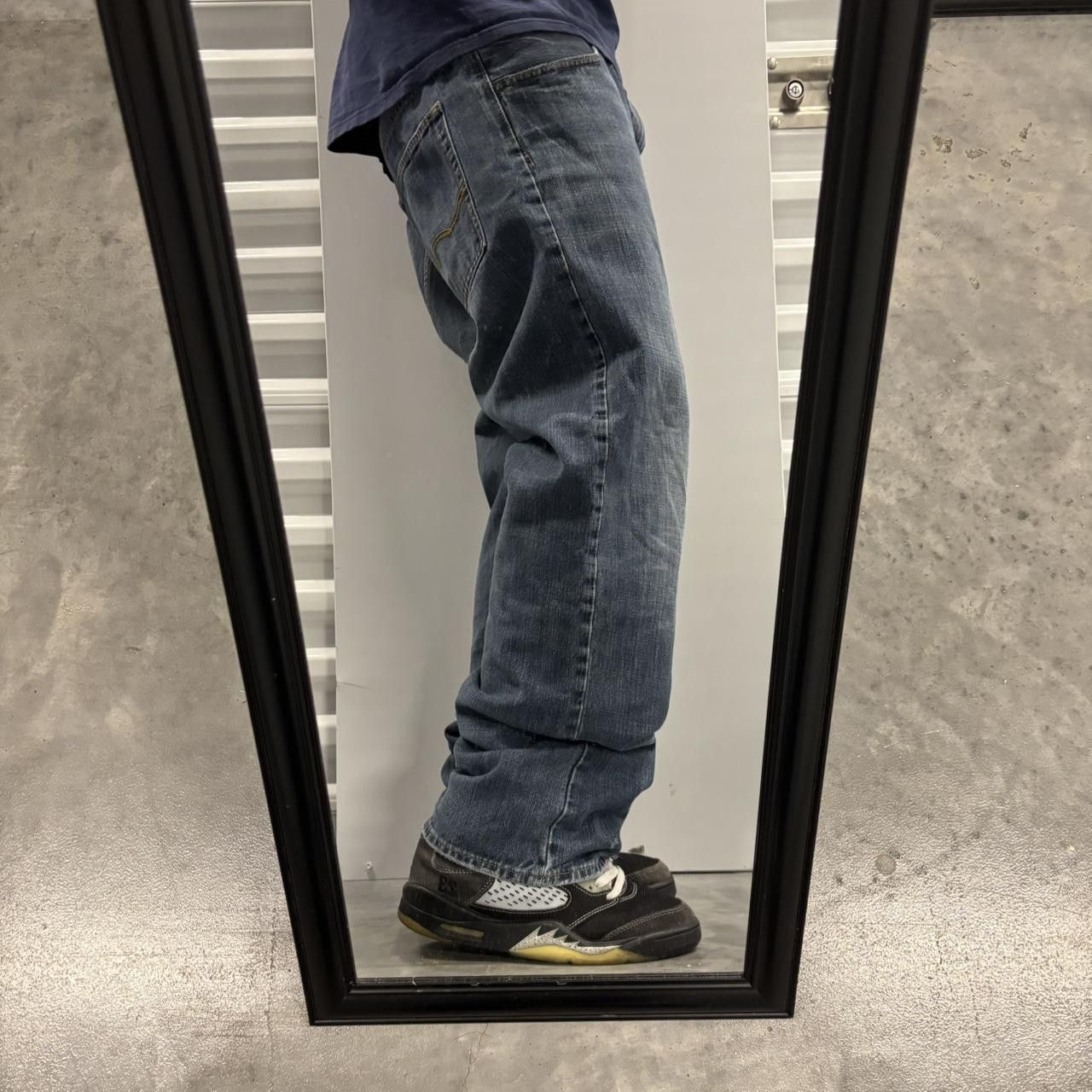 Japanese Brand × Vintage Crazy Vintage Y2K/2000s Grunge Dark Wash Denim Jeans! Size US 36 / EU 52 - 2 Thumbnail