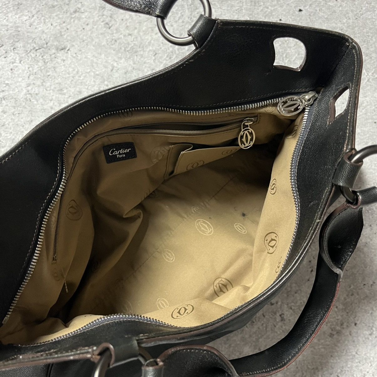 Cartier Cartier Marcello shoulder hand bag in black leather Size ONE SIZE - 11 Thumbnail