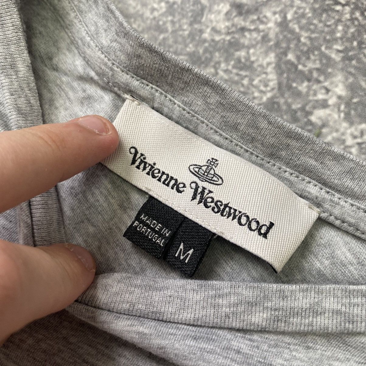 Vivienne Westwood Luxury Vivienne Westwood Small basic logo gray designer tee Size US M / EU 48-50 / 2 - 4 Thumbnail