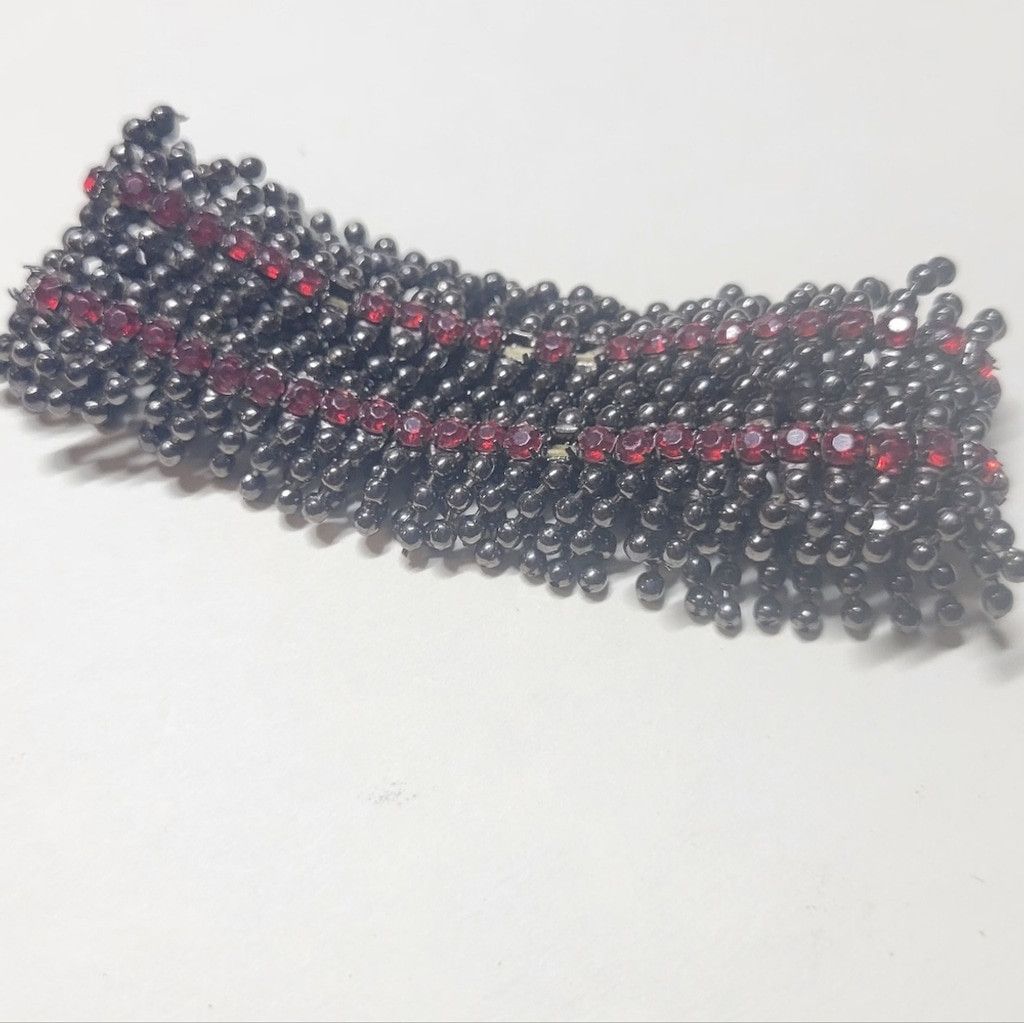 Other Vintage Beaded Metal Mesh Stretch Bracelet Size ONE SIZE - 4 Thumbnail
