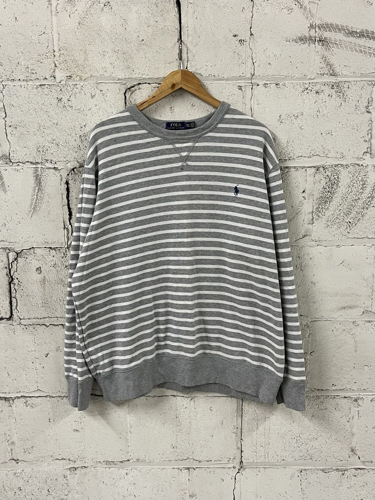 Polo Ralph Lauren Polo ralph lauren vintage stripped crewneck preppy Size US XXL / EU 58 / 5 - 1 Thumbnail