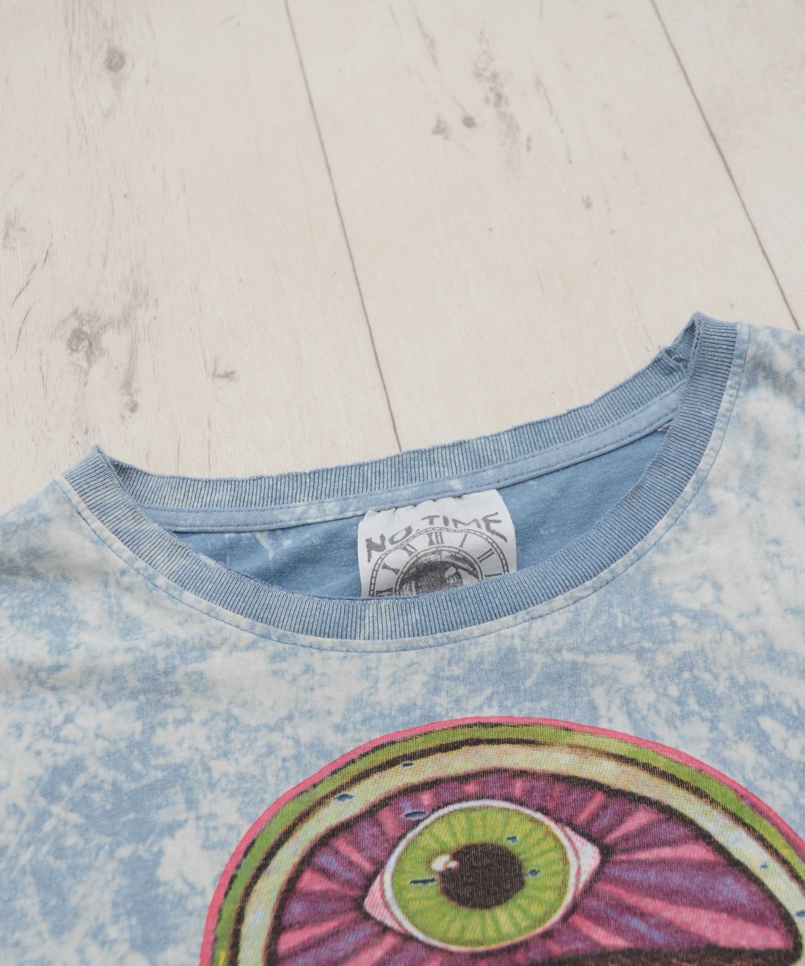 Japanese Brand × Vintage 🍄 No Time Stonewash Eat Mushrooms See The Universe T-shirt Size US L / EU 52-54 / 3 - 10 Thumbnail