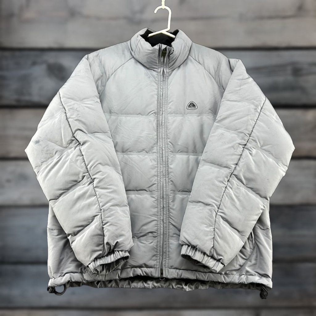 Nike VINTAGE Nike ACG Jacket Men L Grey Goose Down Ski Snowboarding Layer 3 Parka Y2K Size US L / EU 52-54 / 3 - 1 Thumbnail