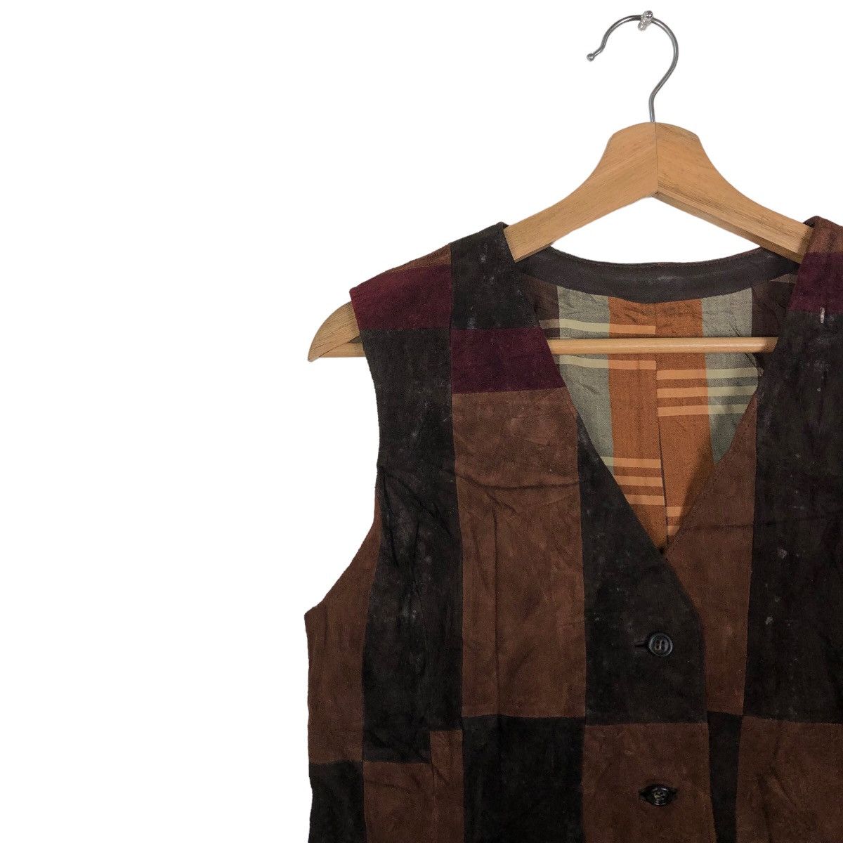 Japanese Brand 🔥Kapital Japan Design Vest Tank Top Tartan Design Patchwork Size US M / EU 48-50 / 2 - 7 Thumbnail