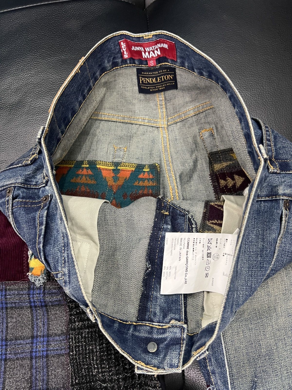 Junya Watanabe × Levi's × Pendleton Junya Watanabe MAN by Levi’s by Pendleton 2022 Patchwork Pan Size US 28 / EU 44 - 7 Thumbnail