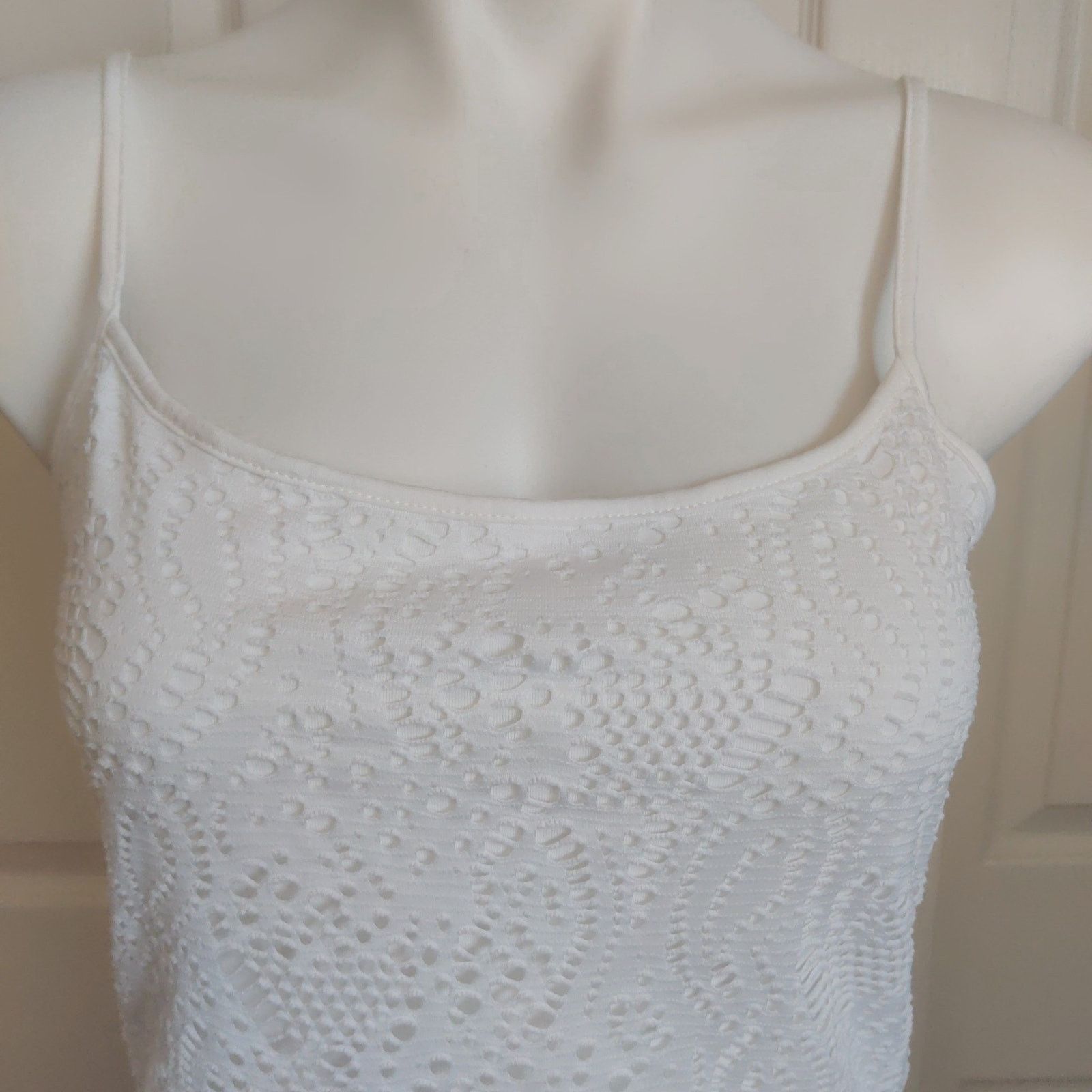 Loft LOFT eyelet overlay white cami sz M Size M / US 6-8 / IT 42-44 - 3 Thumbnail