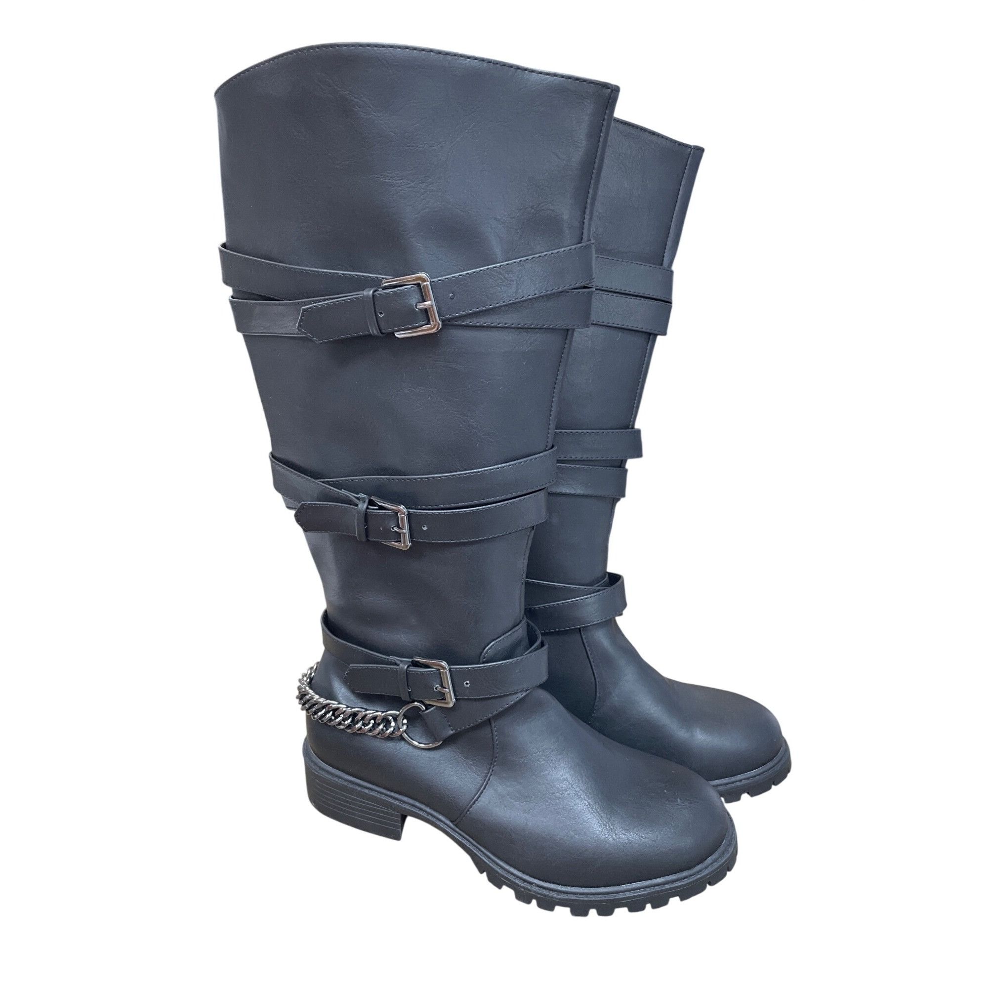 Torrid Torrid Womans Black Non Leather Below Knee Riding Boots SKU Size US 9 / IT 39 - 12 Thumbnail