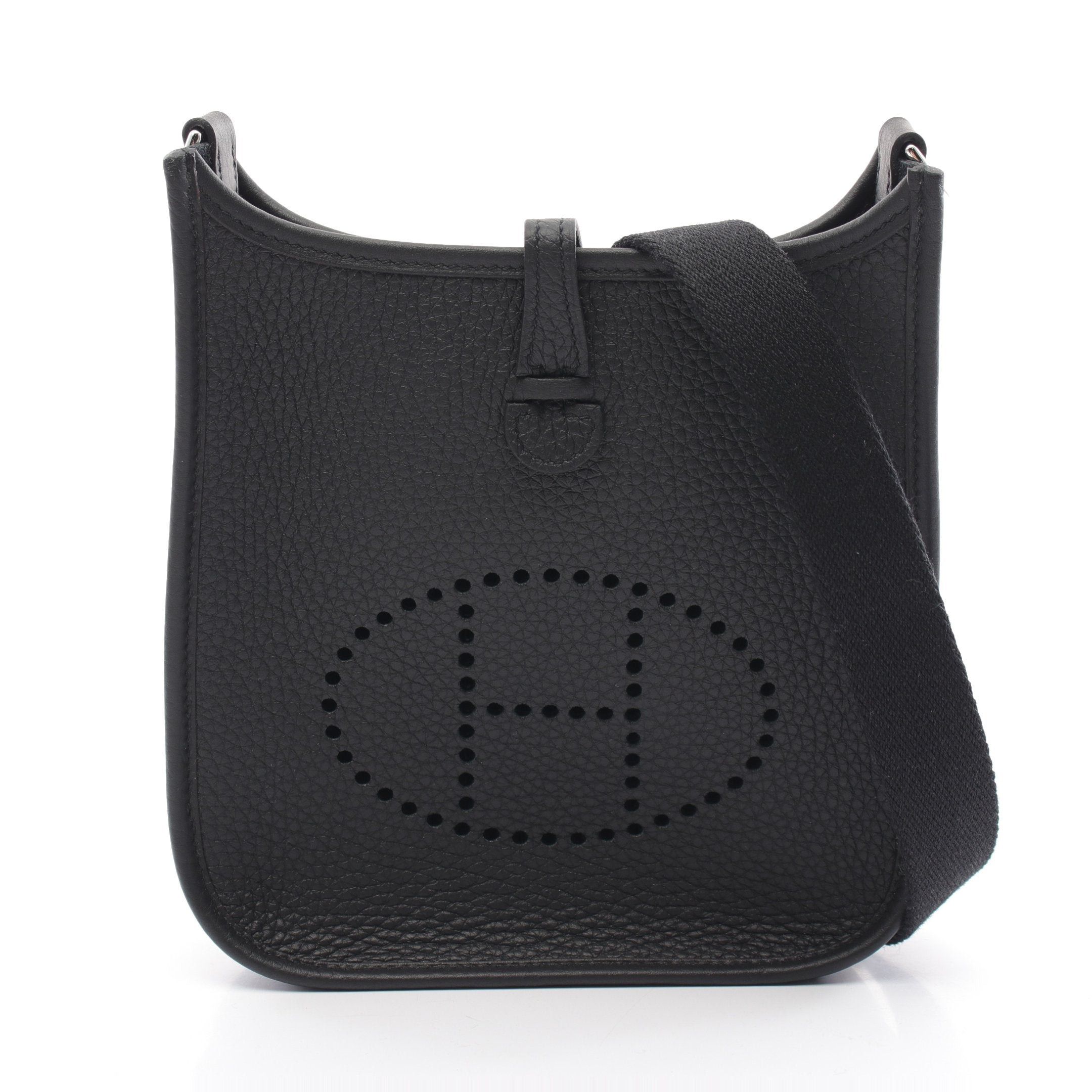 Hermes Hermes Evelyn Tpm Amazon Shoulder Bag Clemence Leather Black Silver Hardware Double Engraved Size ONE SIZE - 1 Thumbnail
