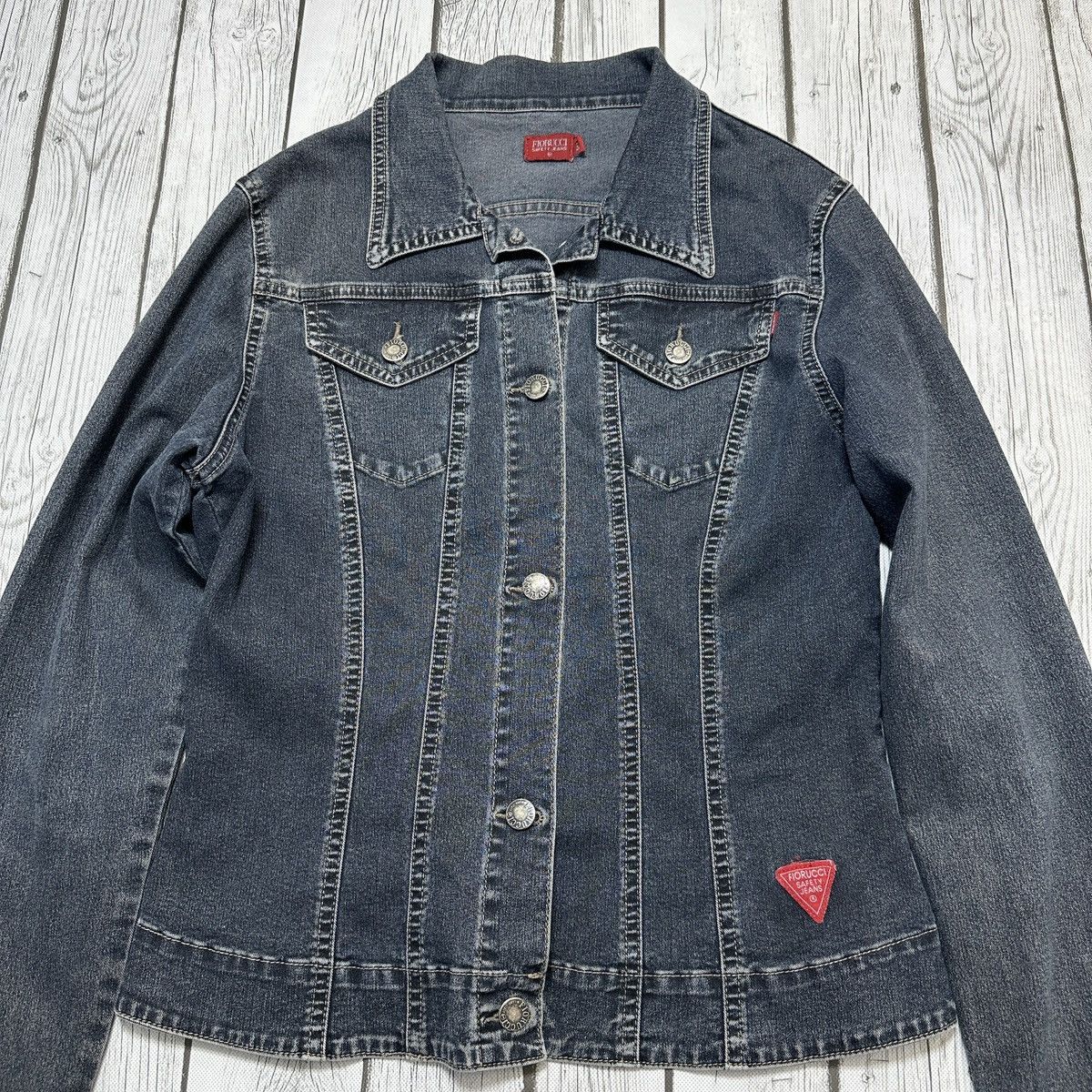 Fiorucci × Vintage Vintage Fiorucci Safety Jeans denim jacket Size M / US 6-8 / IT 42-44 - 3 Thumbnail