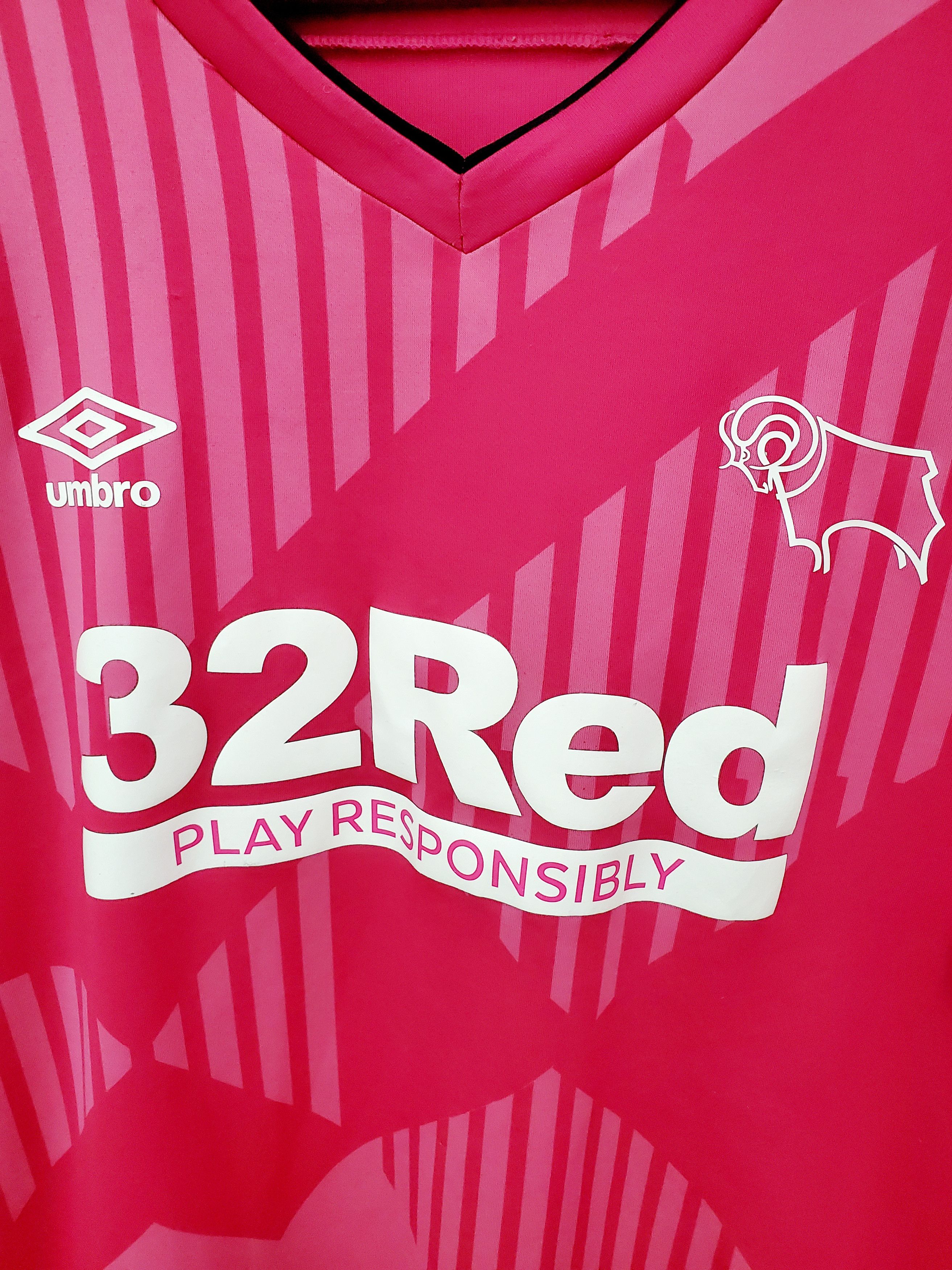 Umbro DERBY COUNTY 2020 2021 Football Shirt Soccer Jersey XXl Size US XXL / EU 58 / 5 - 2 Thumbnail