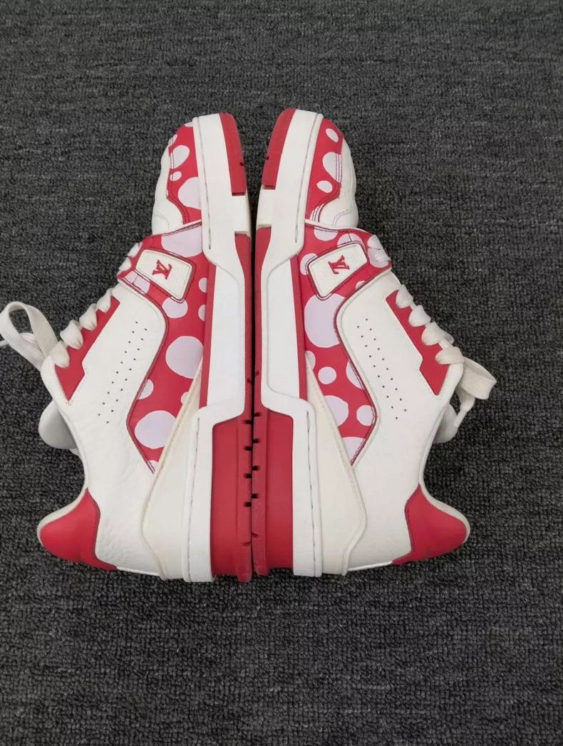 Louis Vuitton Louis Vuitton Trainer Sneakers in Red and White-2507 Size US 8.5 / EU 41-42 - 5 Thumbnail