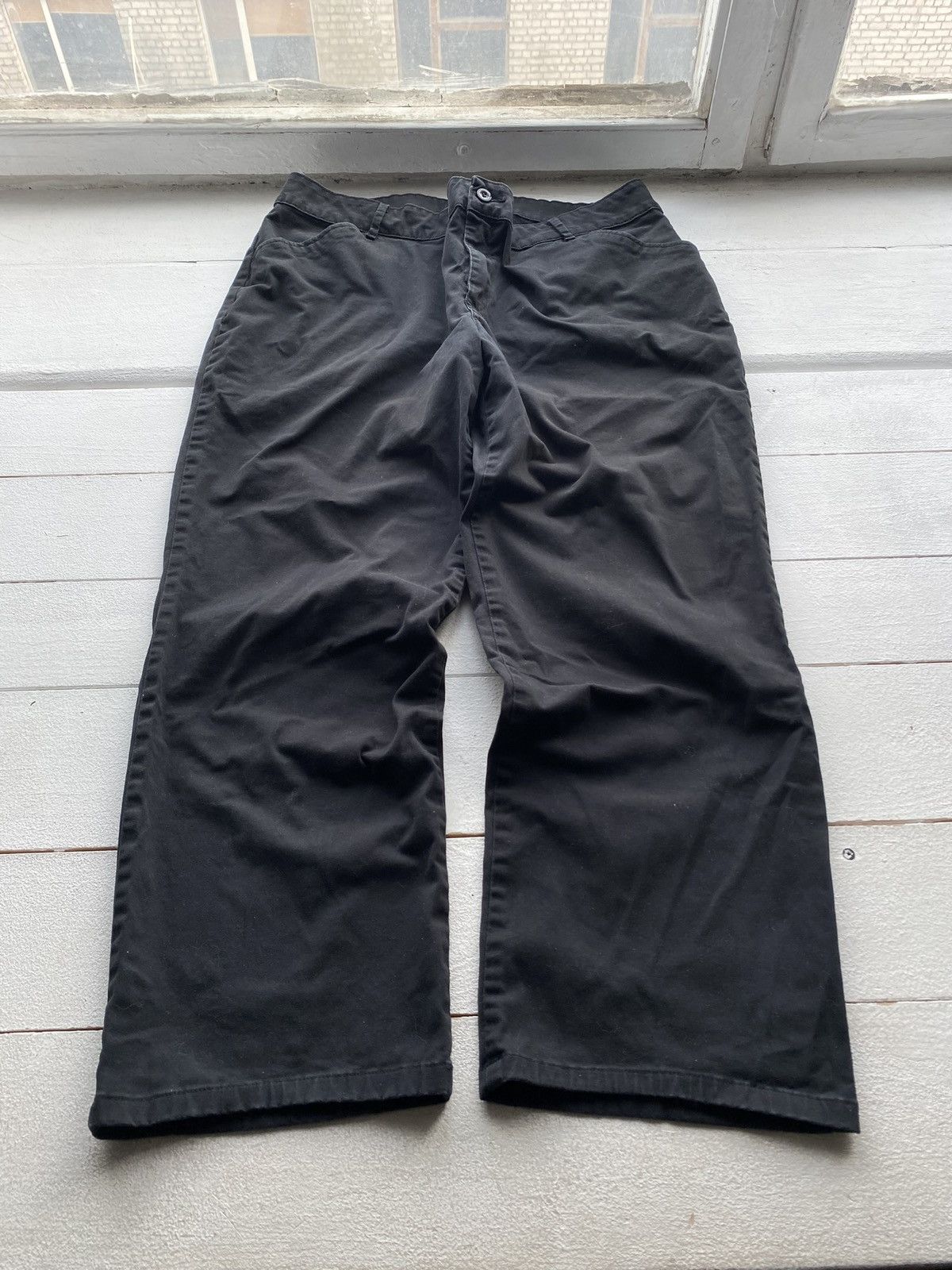 Lee × Vintage 🔥Lee Baggy Relaxed Black Pants 38 Vntg Size 38" / US 16 / IT 52 - 2 Thumbnail