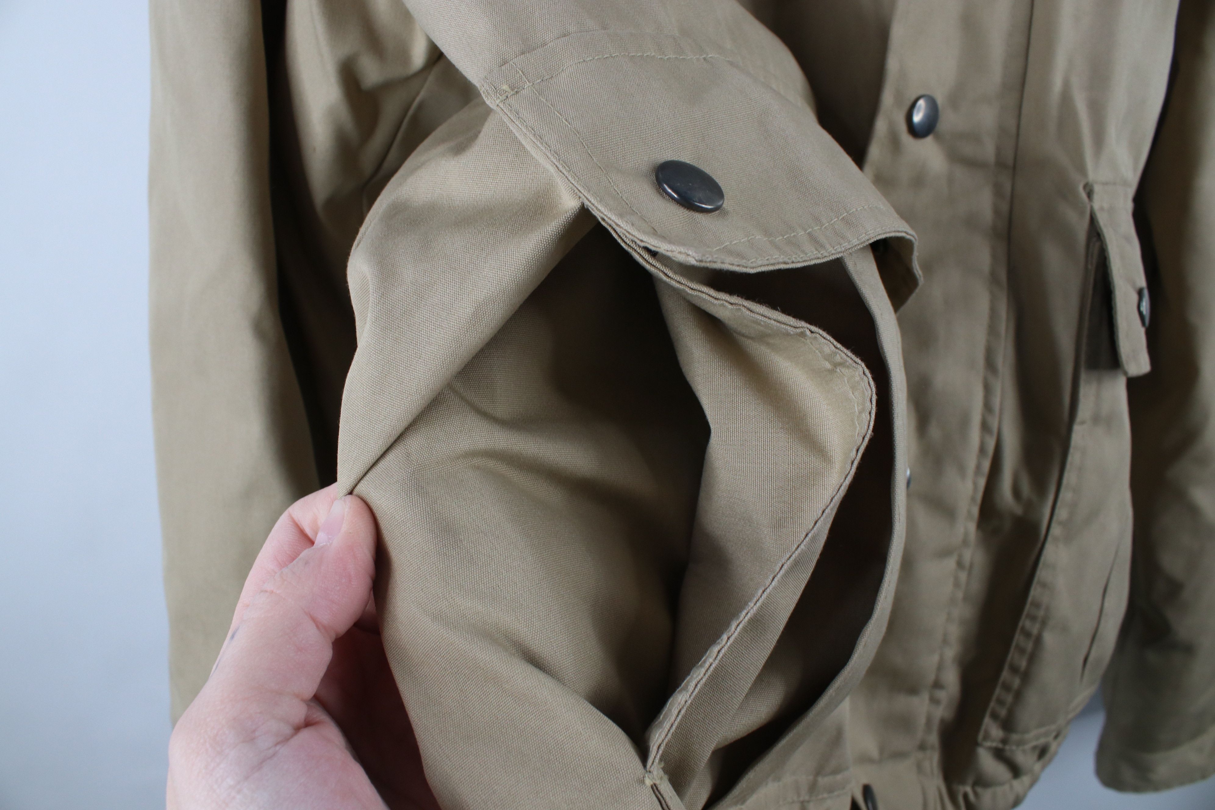 Vintage Vintage 70s Skor Fleece Lined Hooded Bomber Jacket Beige Size US L / EU 52-54 / 3 - 8 Thumbnail
