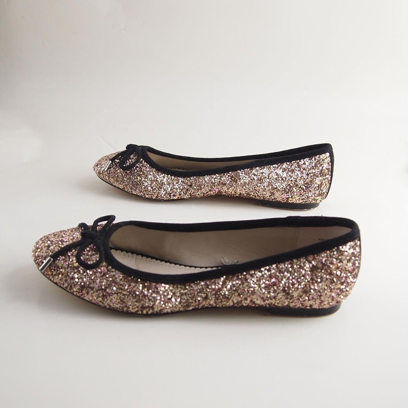 Debut Debut Ballet Flats Rose Gold Glitter Womens EU 40 US 9.5 Size US 9.5 / IT 39.5 - 3 Thumbnail