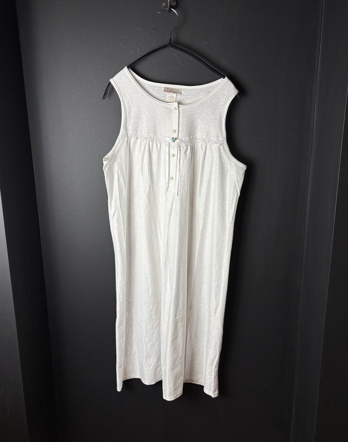 Vintage 80s Vintage Night Gown Slip Dress Lounge Sleep Angel Size L / US 10 / IT 46 - 1 Thumbnail