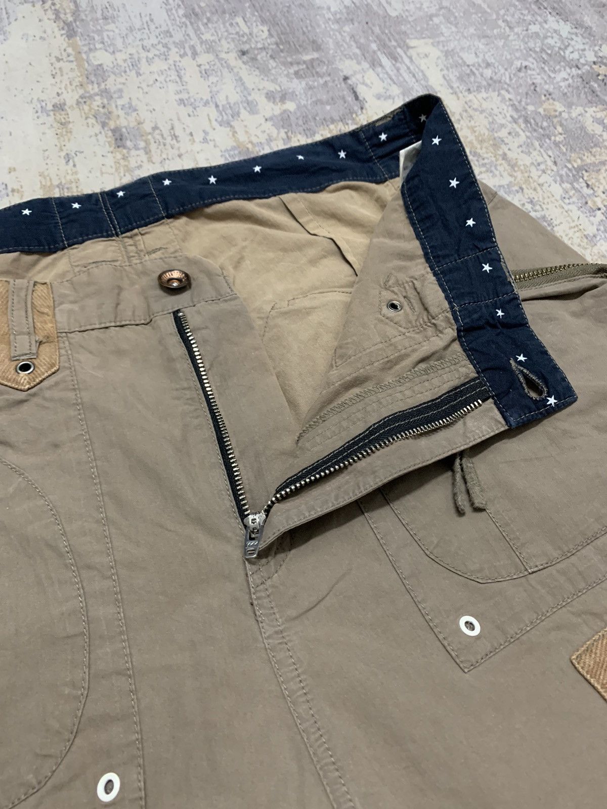 PPFM Vintage PPFM Multi-Pocket Tactical Bondage Pants Tan 33x28 Size US 33 - 6 Thumbnail
