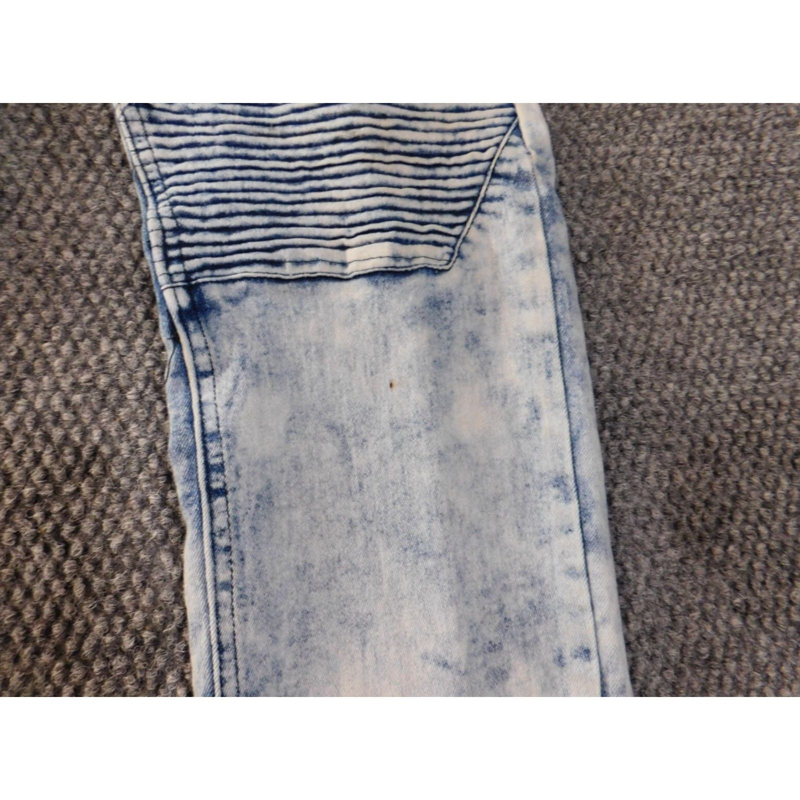 Phat Farm Phat Farm Jeans 34x28 Blue Skinny Denim Cotton Zipper Pockets Mens Regular Distressed 90s Hip-Hop Vintage N/A Size US 34 / EU 50 - 2 Thumbnail