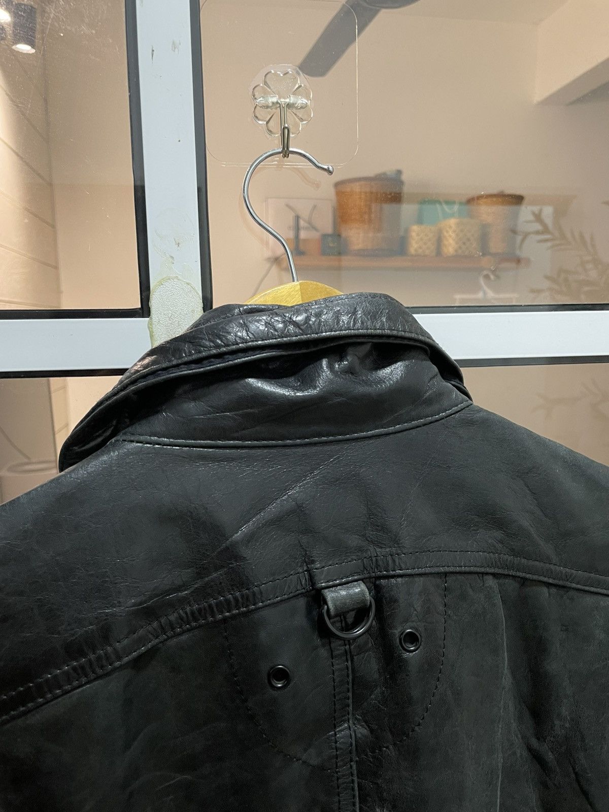 14th Addiction 2000s A.S.M Japanese Brand Gas Mask Leather Jacket (Buffalo) Size US M / EU 48-50 / 2 - 17 Thumbnail